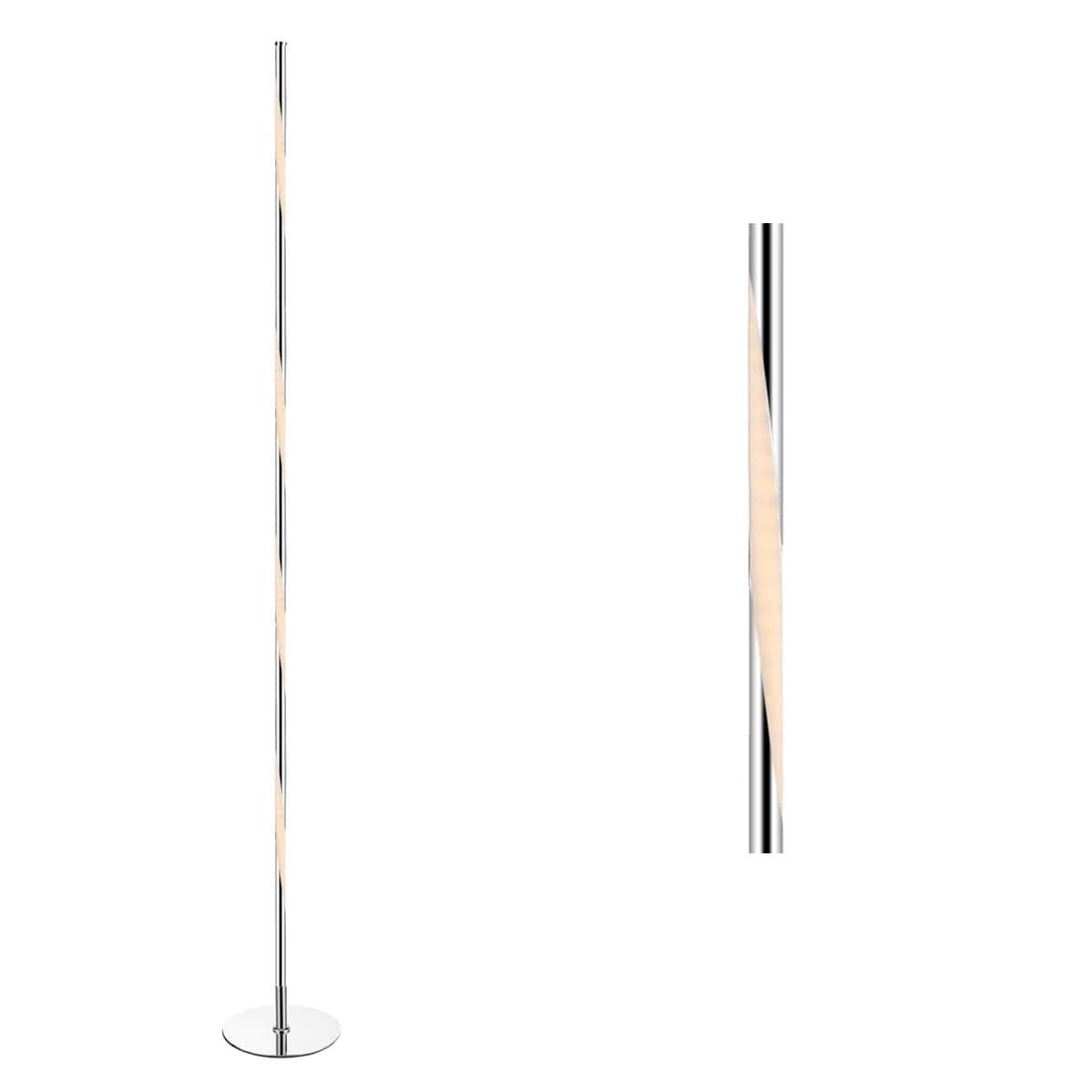 Tall Chrome LED Integrated Arc Floor Lamp