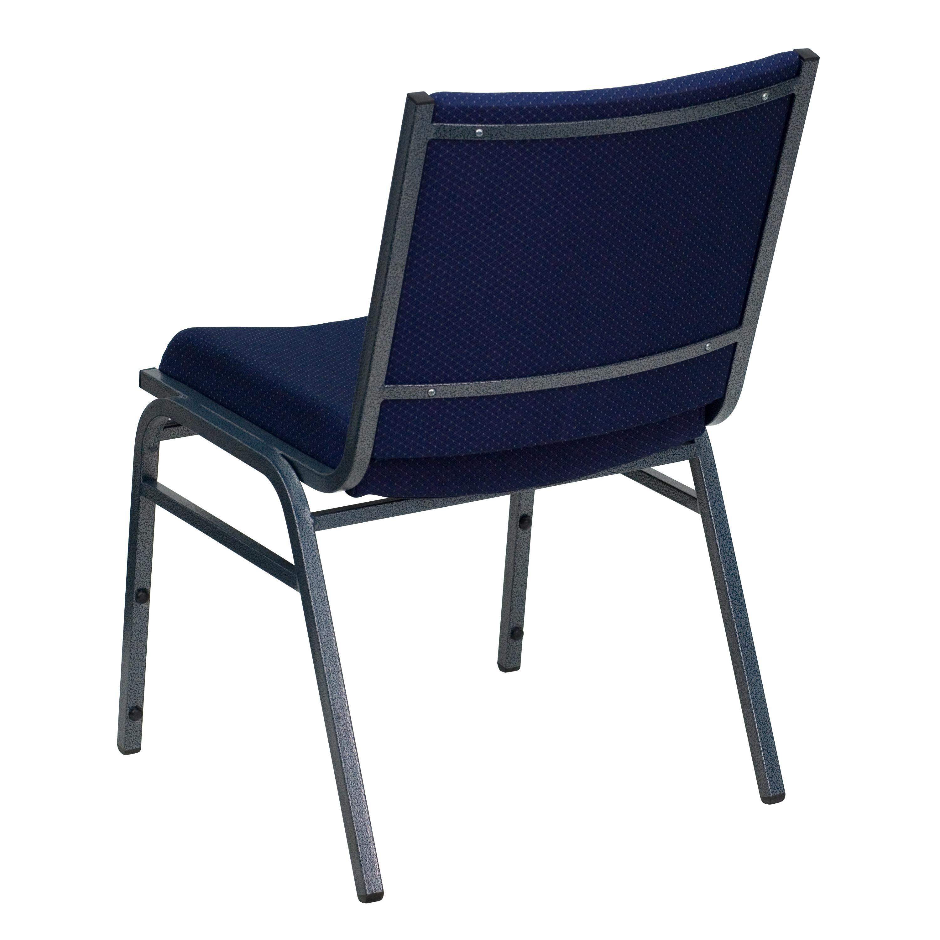 Flash Furniture HERCULES Series Heavy Duty Navy Blue Dot Fabric Stack Chair