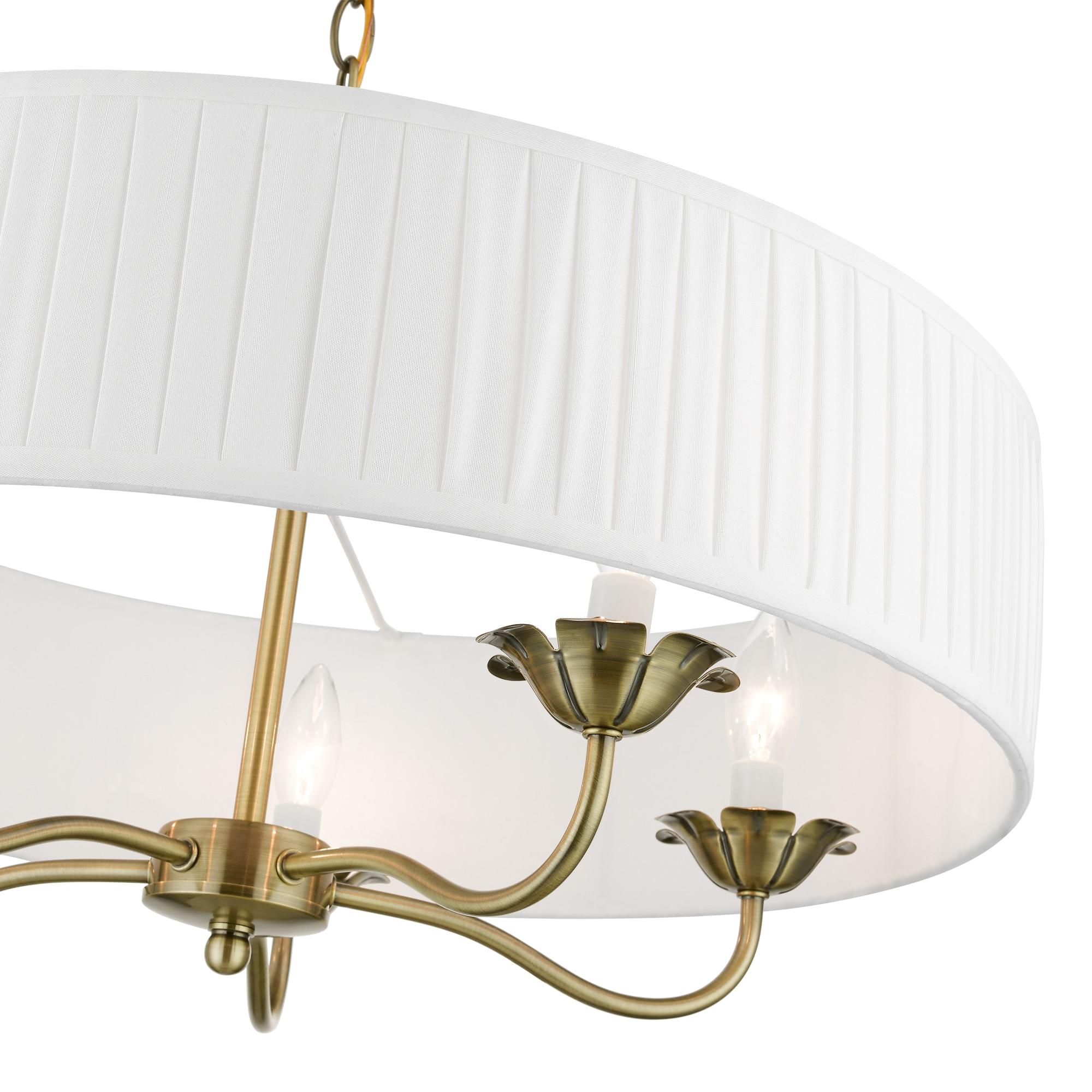 Livex Lighting Edinburgh 5 - Light Pendant in  Antique Brass