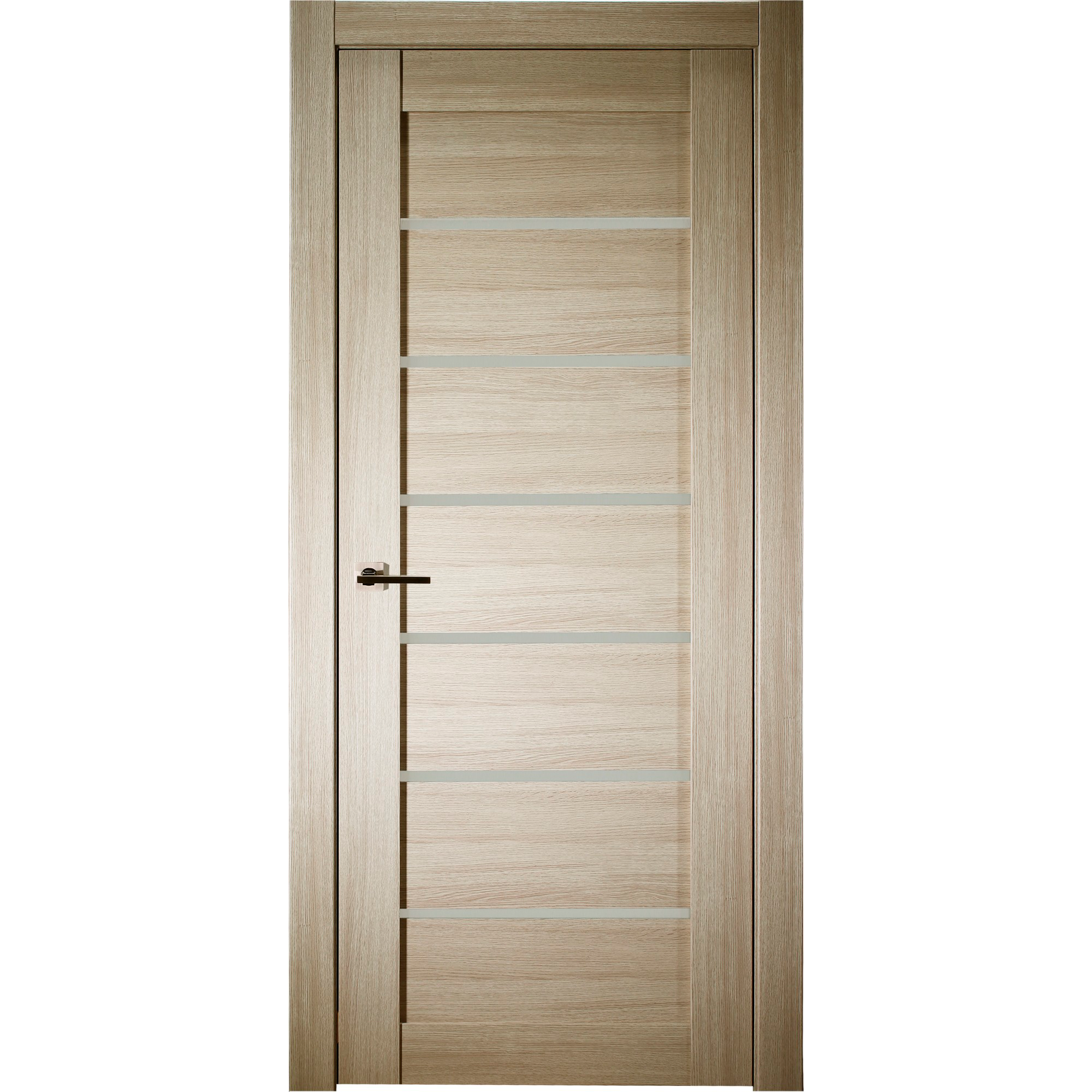 Belldinni Alba Solid Manufactured Wood and Glass Paneled Wood Finish Standard Door Slab