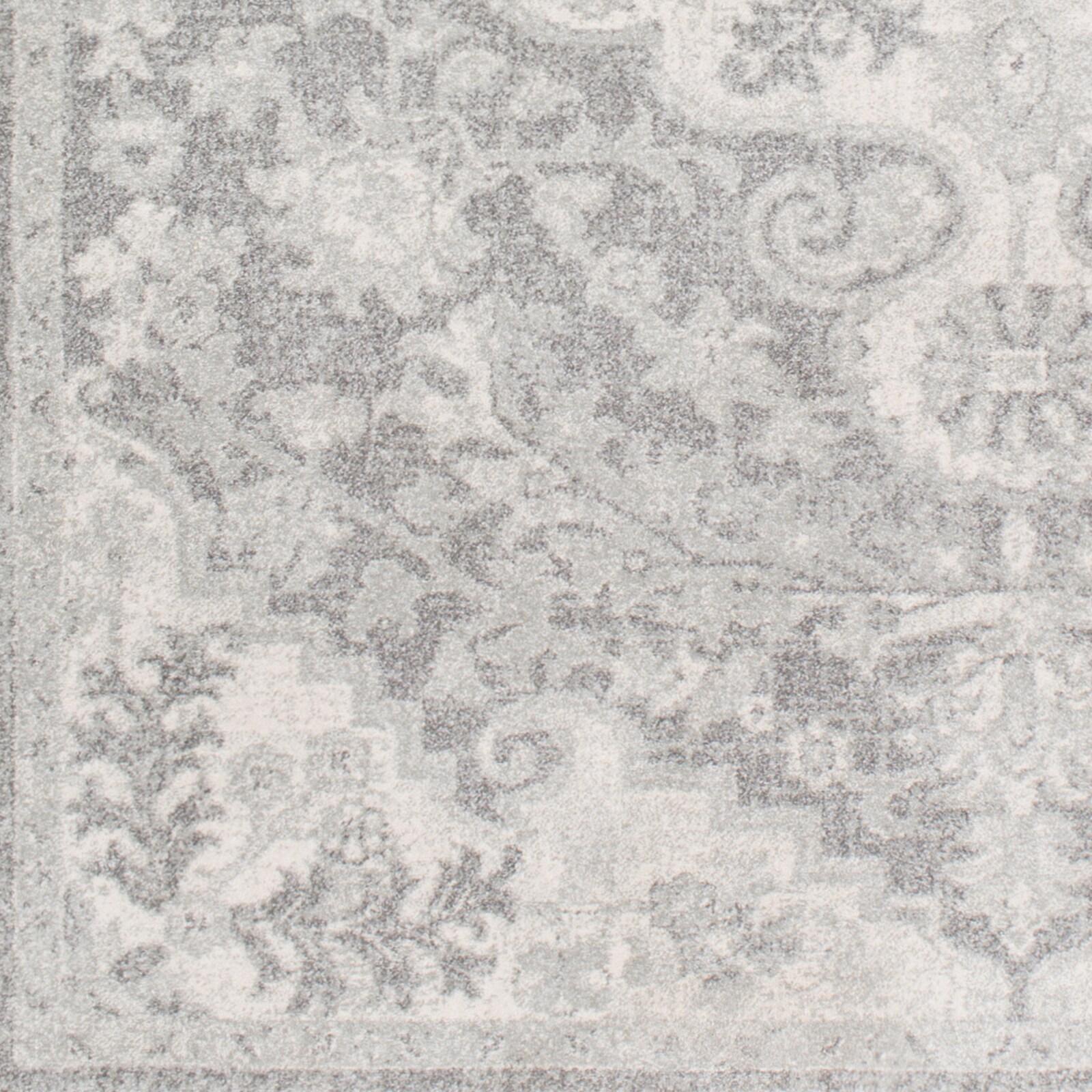 Livabliss Harput Vintage Medallion Area Rug,2' x 2'11",Dark Grey