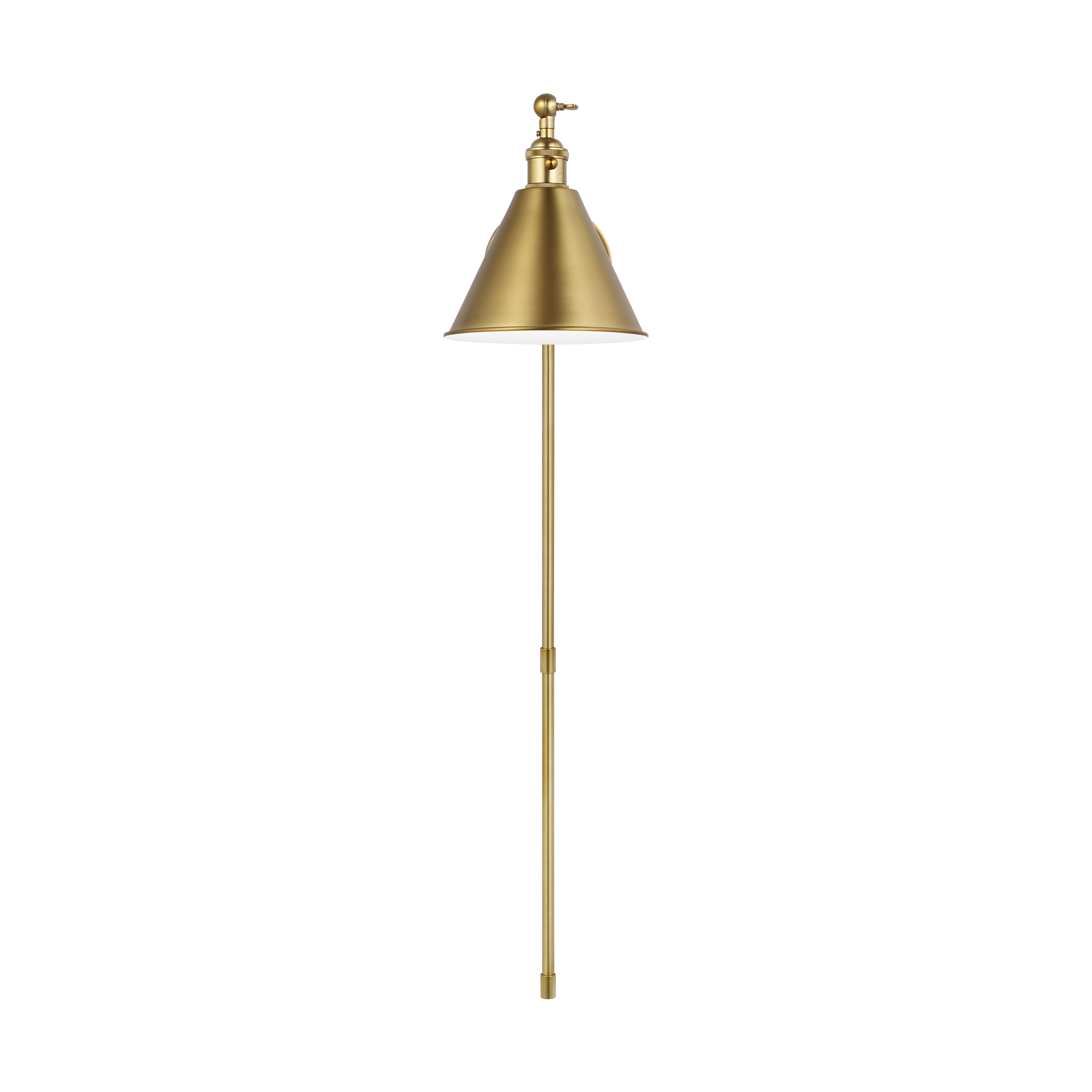 Salem 1-Light Satin Brass Wall Sconce with Satin Brass Metal Shade
