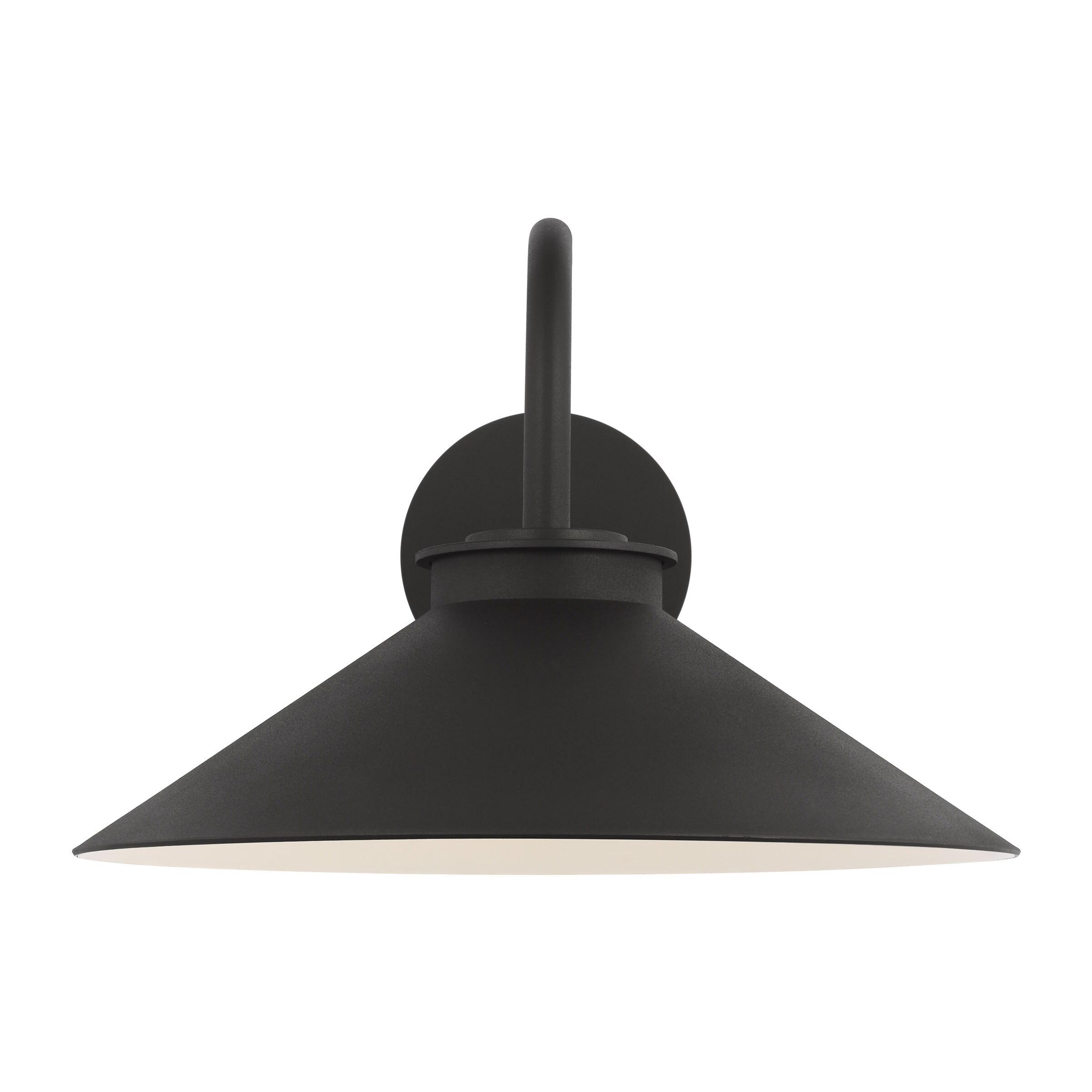 Generation Lighting Modern Barn Light 11.375-in H Black Hardwired Dark Sky Integrated LED Outdoor Wall Light