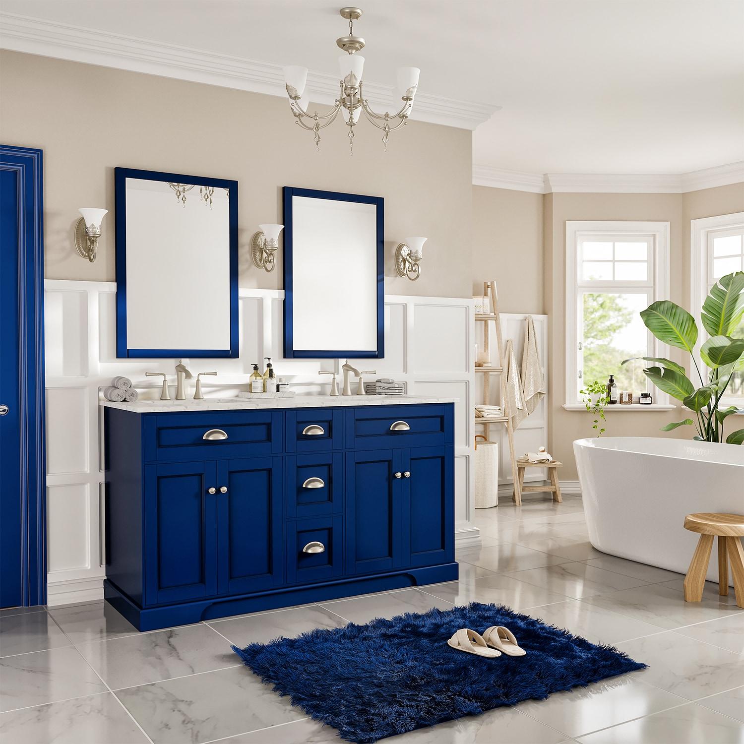 Eviva Epic Transitional Blue Bathroom Vanity