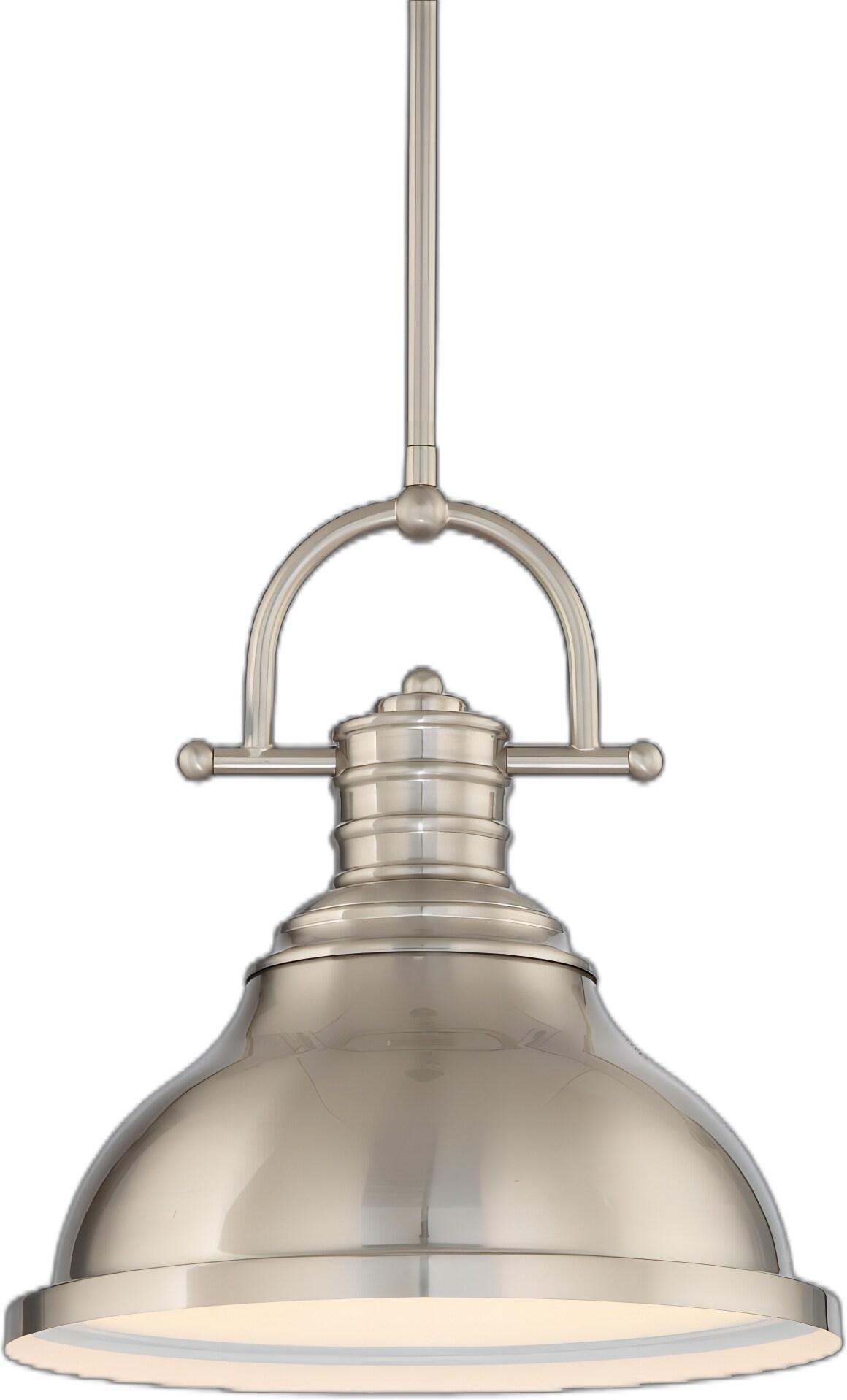 Volume Lighting  1-Light Indoor Brushed Nickel Downrod Pendant - Brushed Nickel