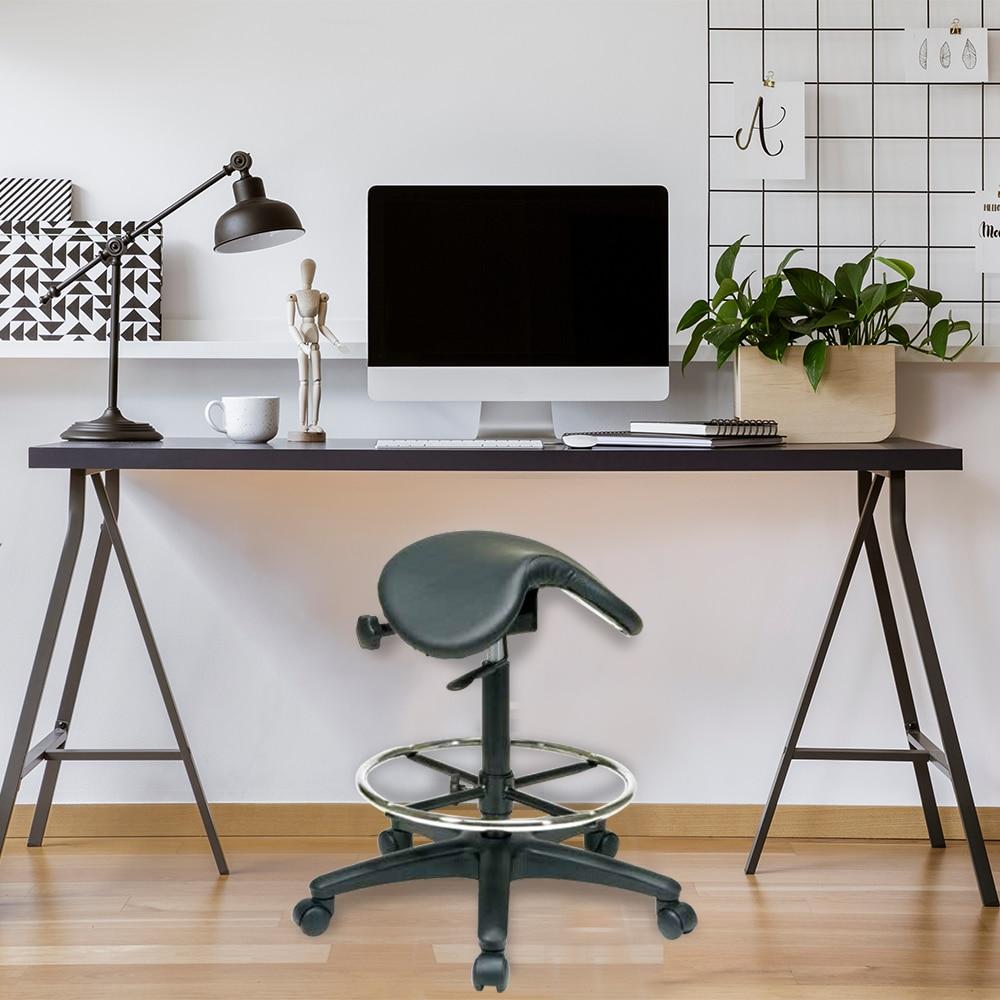Office Star Products Backless Stool with Saddle Seat