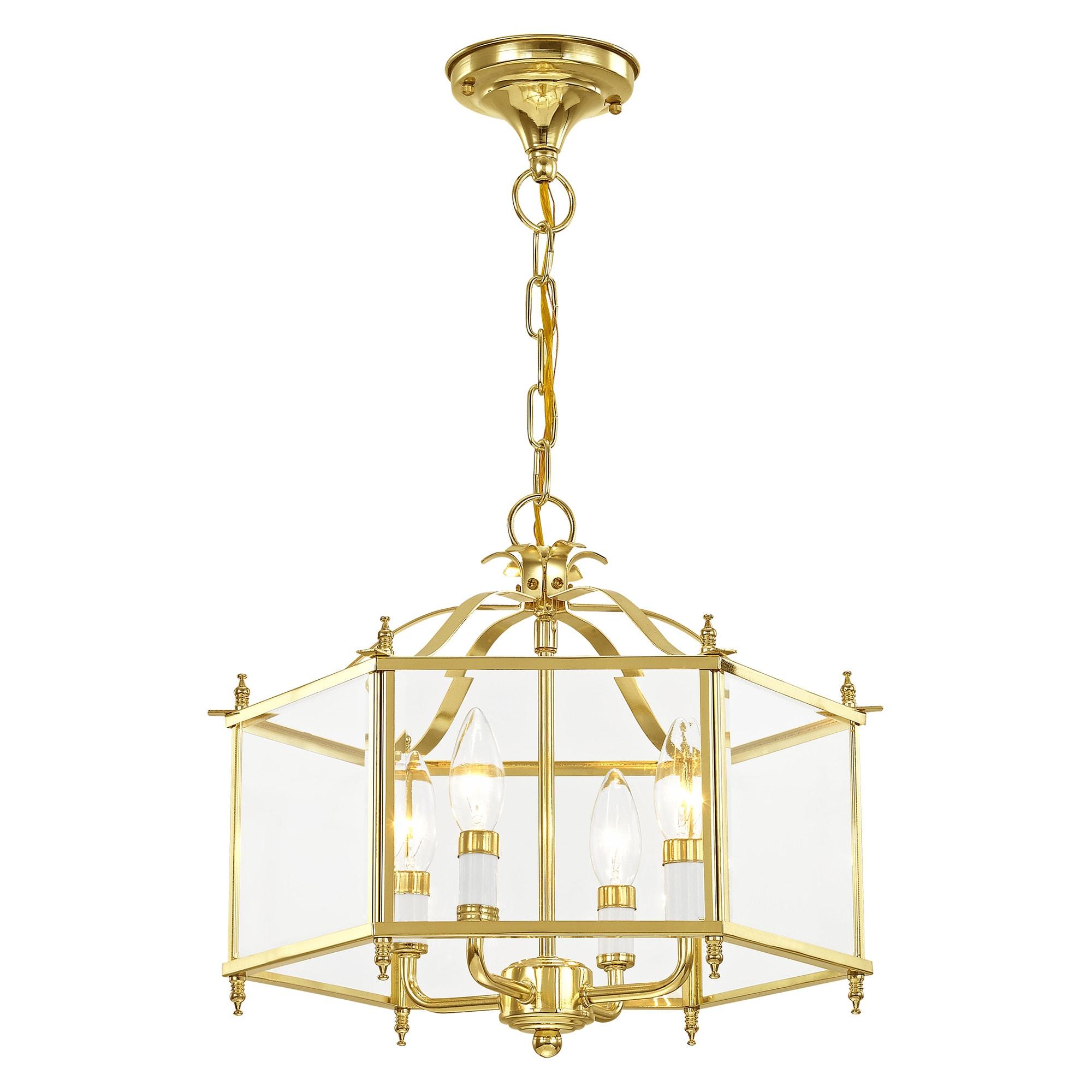 Livex Lighting Livingston 4 - Light Pendant in  Polished Brass