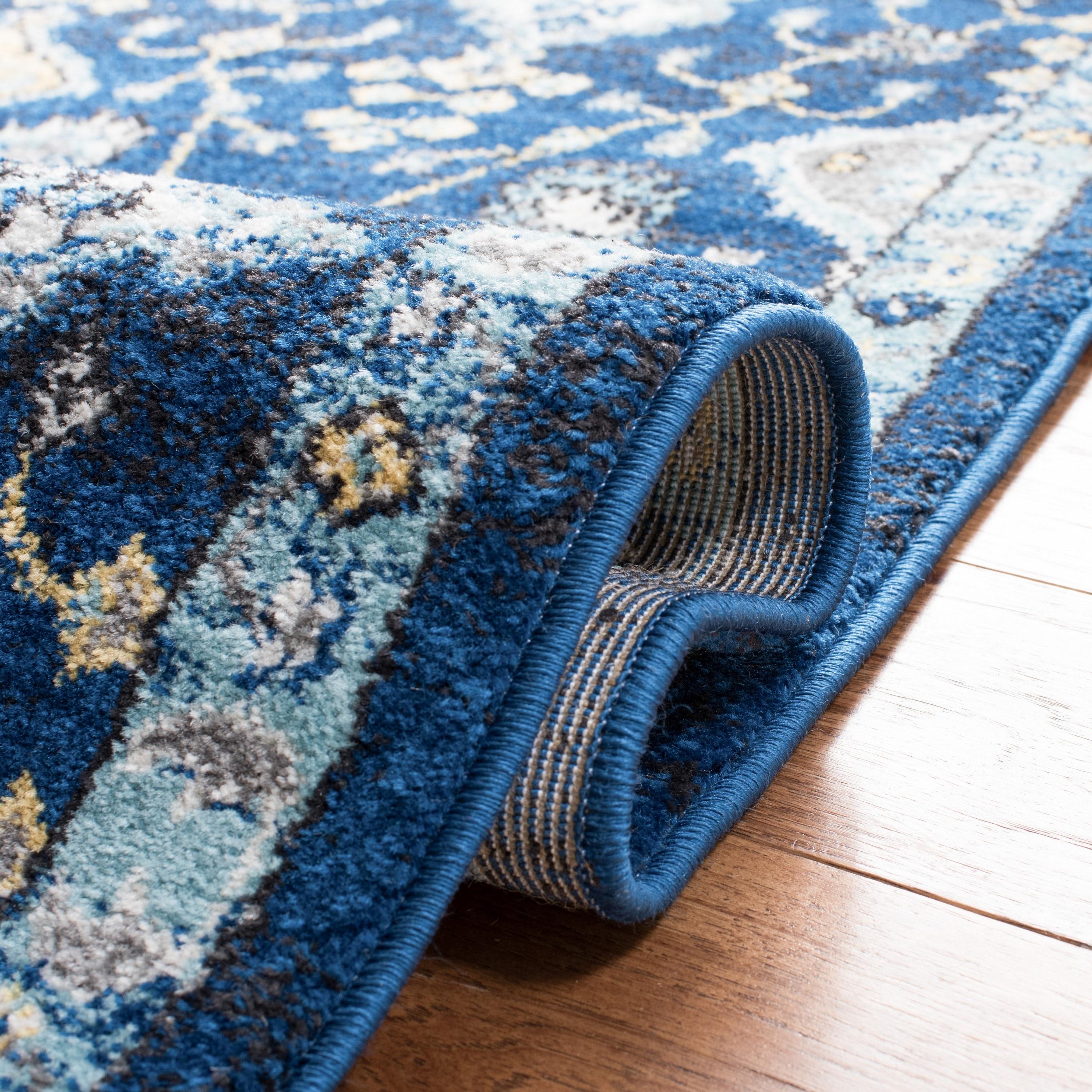 Evoke EVK224 Power Loomed Accent Rug - Royal/Ivory - 3'x5' - Safavieh.