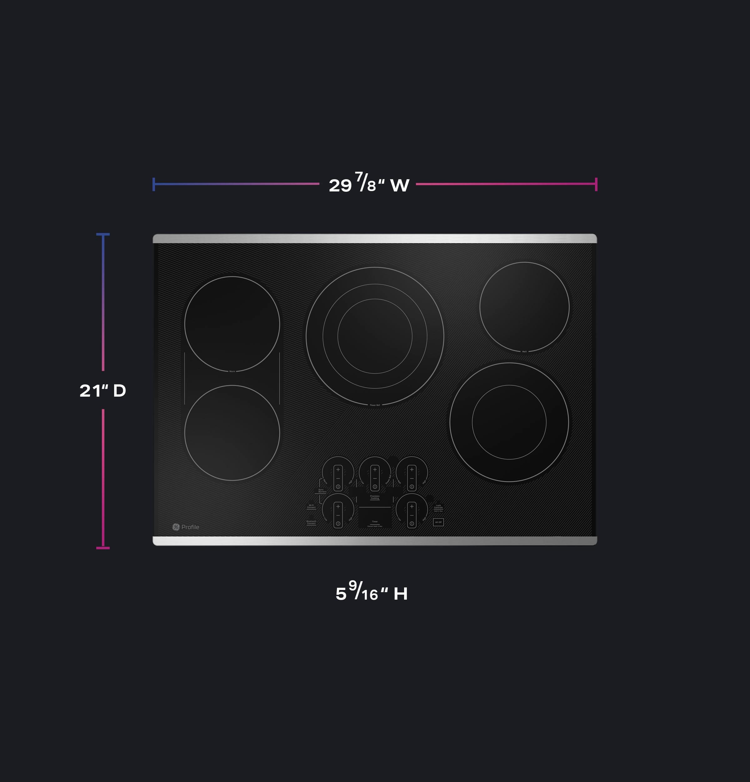 29.75" Electric Cooktop with 5 Elements