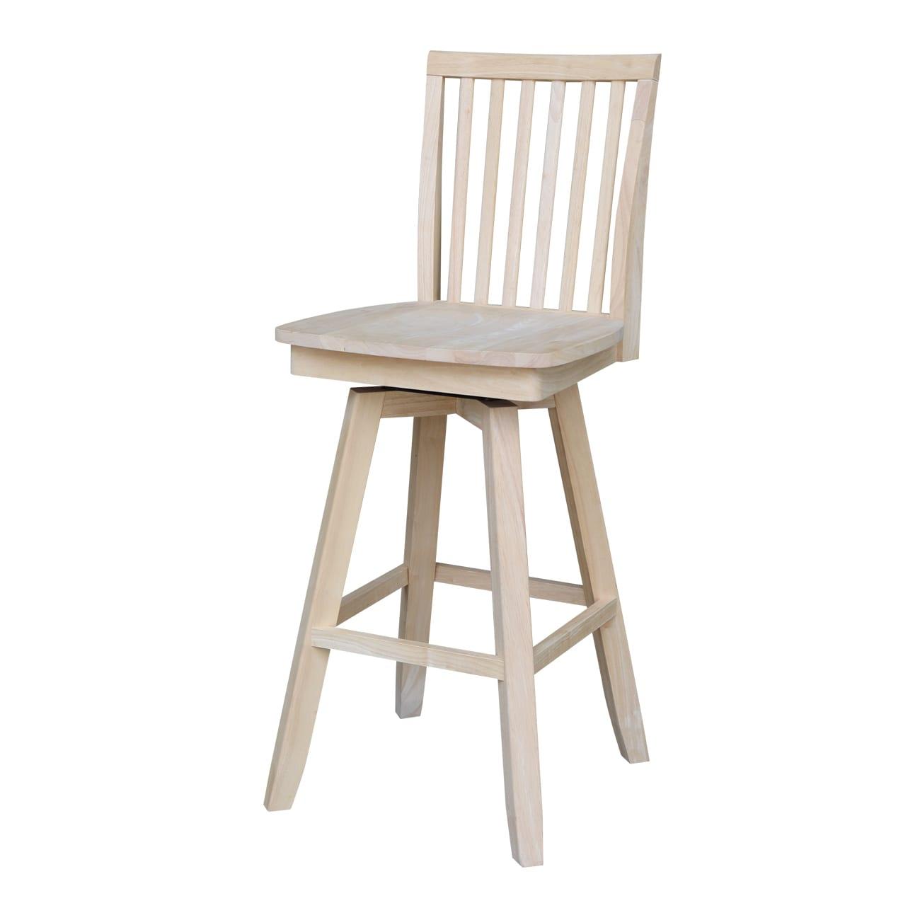 International Concepts Mission Bar Stool, 30", Ready to Finish
