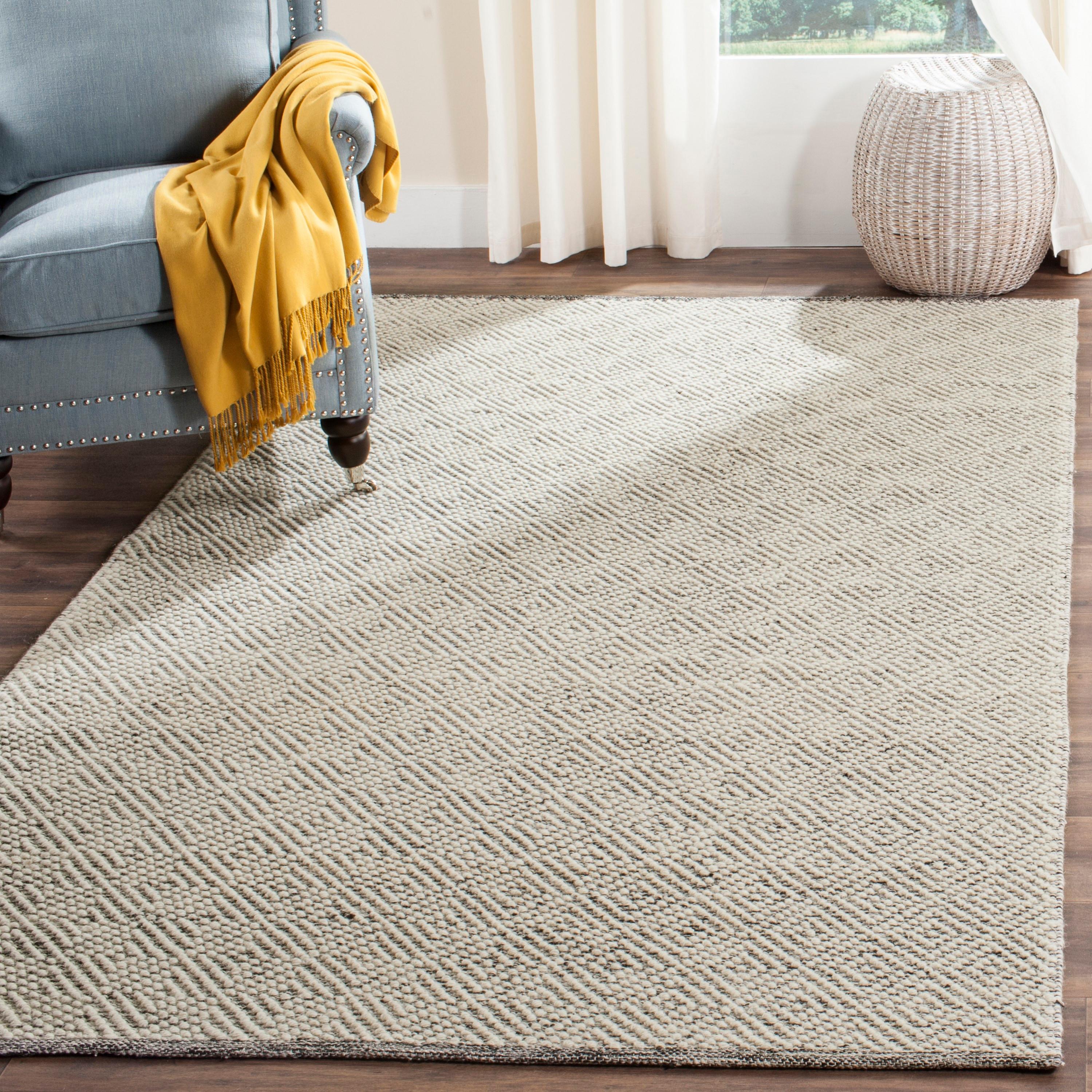 Natura NAT503 Hand Woven Indoor Accent Rug - Ivory/Light Grey - 3'x5' - Safavieh.