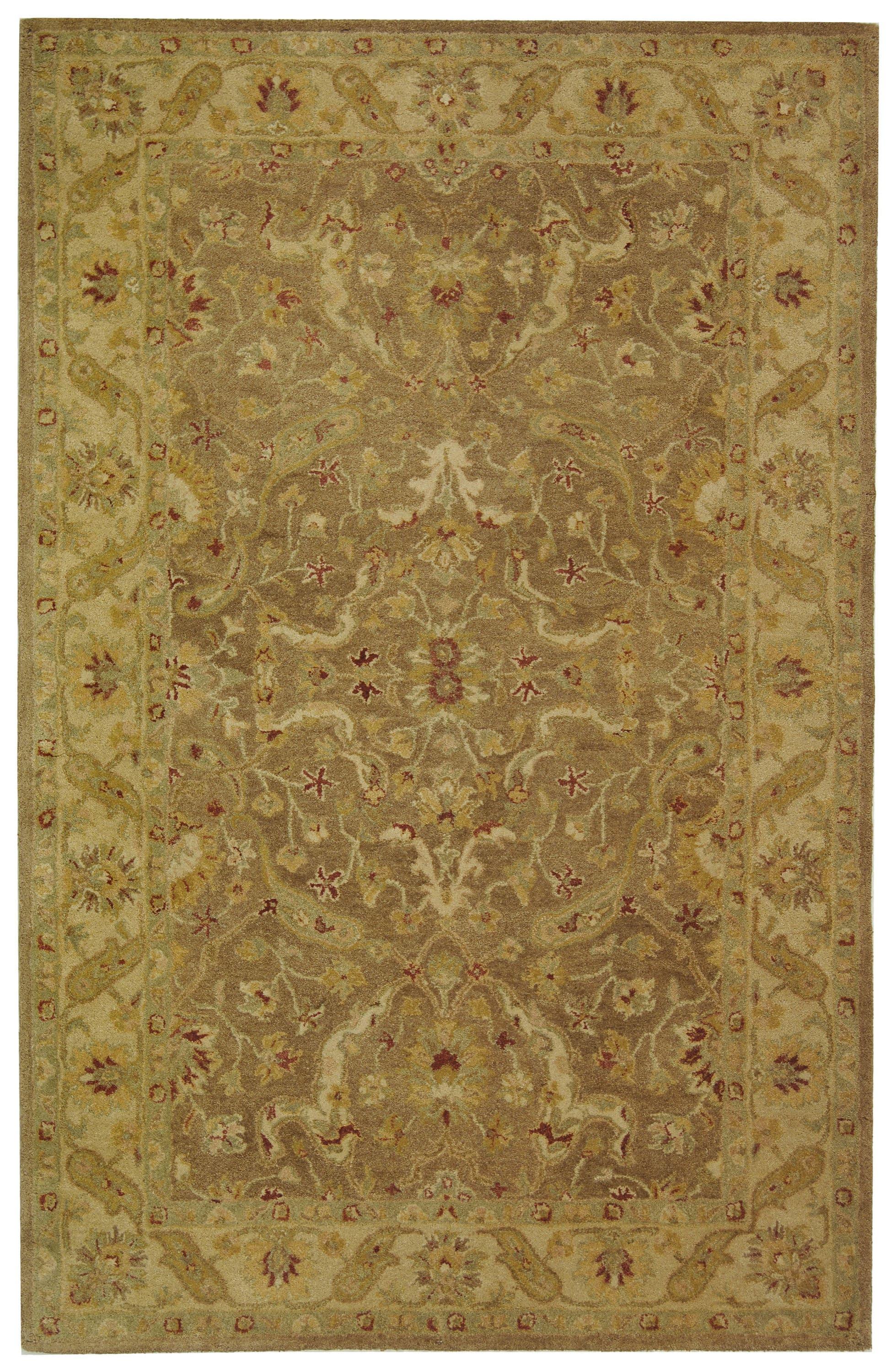 Antiquity AT311 Hand Tufted Area Rug - Brown/Gold - 5'x8' - Safavieh.