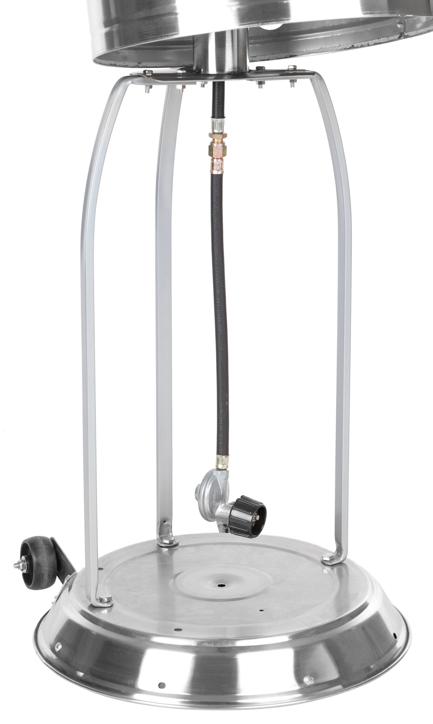 Fire Sense Fire Sense Performance Series Patio Heater with Wheels 50,000 BTU Output-Unpainted Stainless Steel