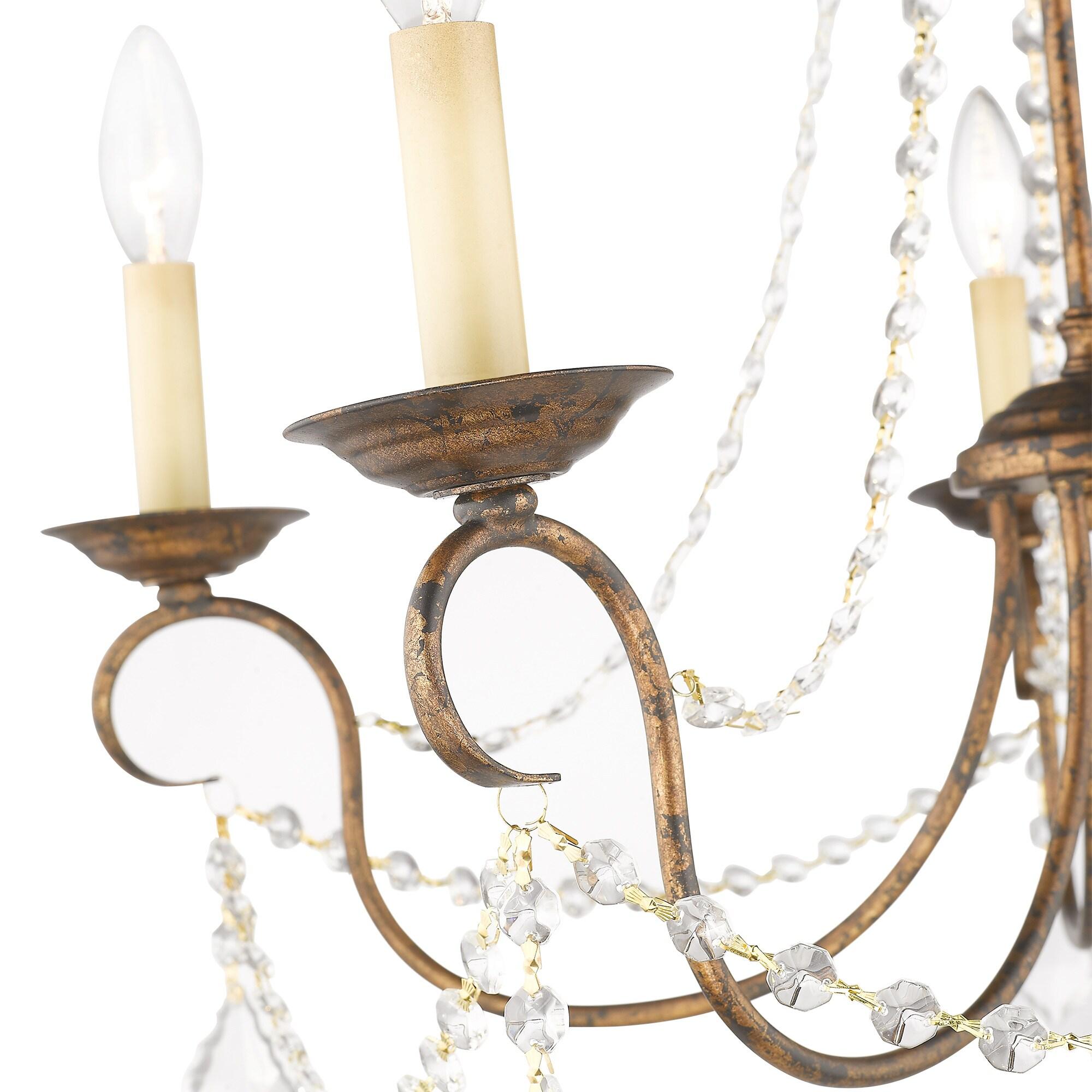 Livex Lighting Pennington 5 - Light Chandelier in  Hand Applied Venetian Golden Bronze