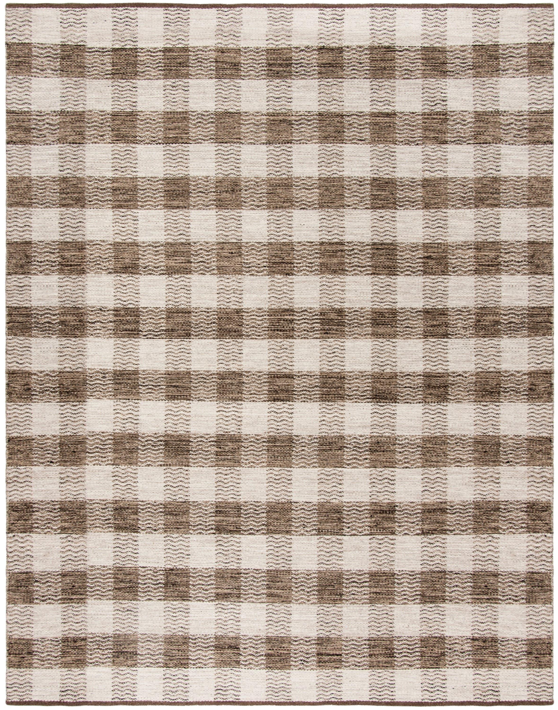 Kilim KLM351 Hand Woven Area Rug - Light Grey/Brown - 8'x10' - Safavieh