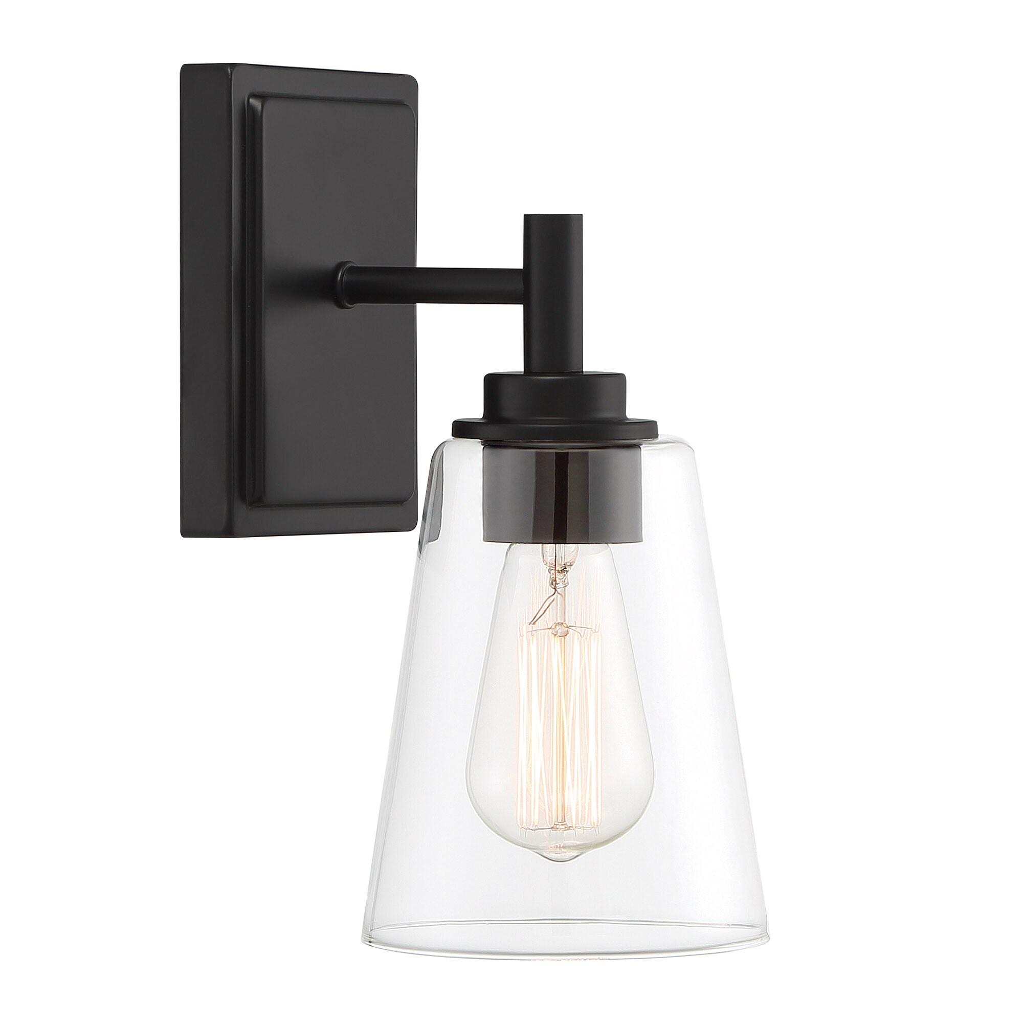 Westin Matte Black and Bronze Dimmable Wall Sconce