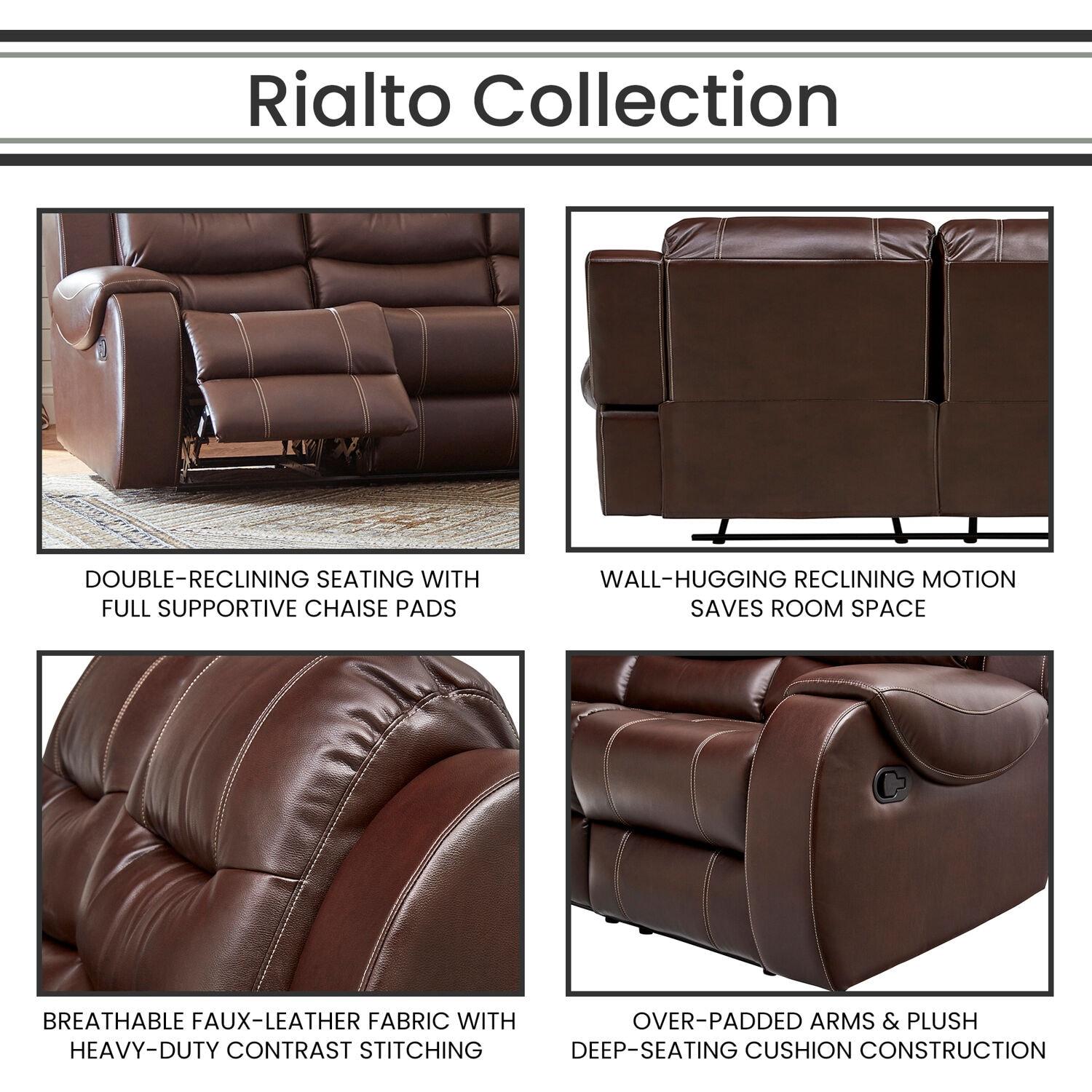 Lekendric 87'' Slipcovered Faux Leather Reclining Sofa