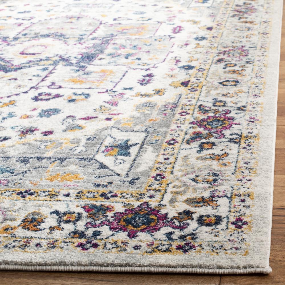 Evoke EVK275 Power Loomed Area Rug - Ivory/Grey - 5'3"x7'6" - Safavieh.