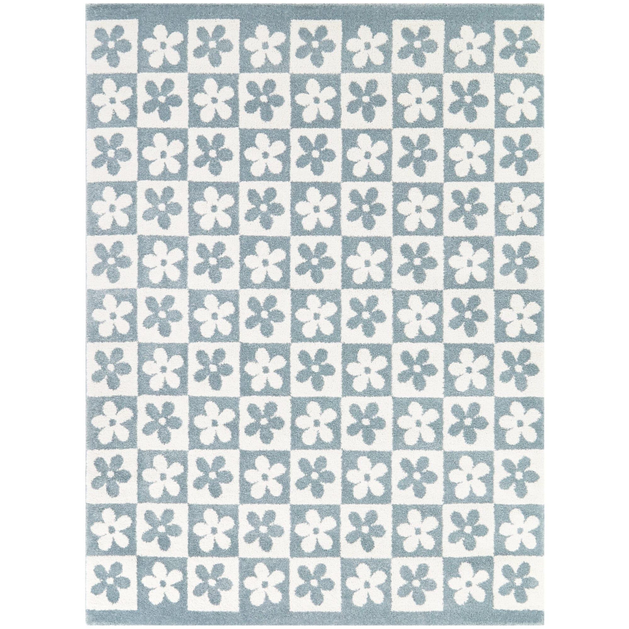 Balta Rugs 5'3"x7' Kids' Ambrose Modern Floral Light Blue