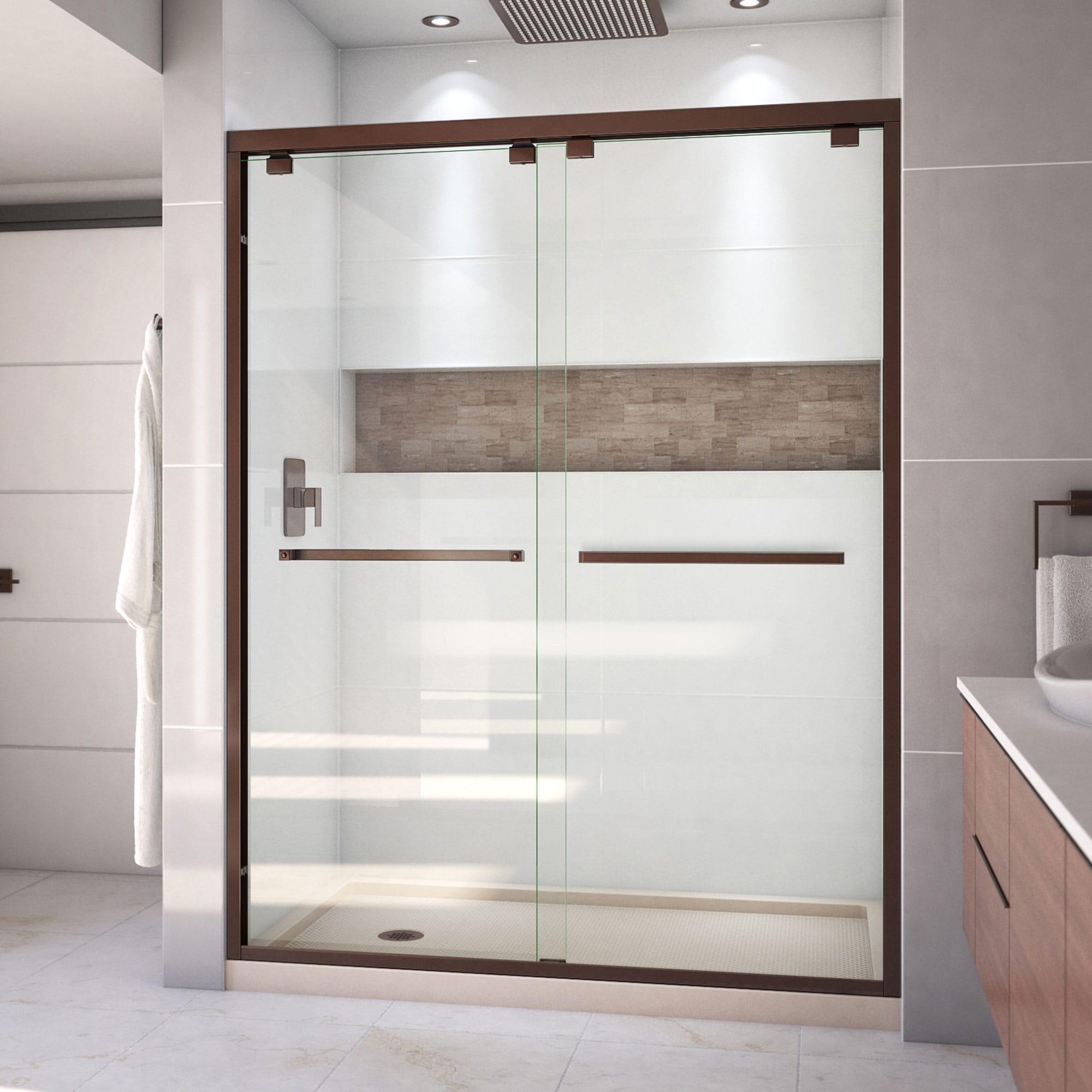 Encore 78.75" H Semi-frameless Sliding Shower Enclosure