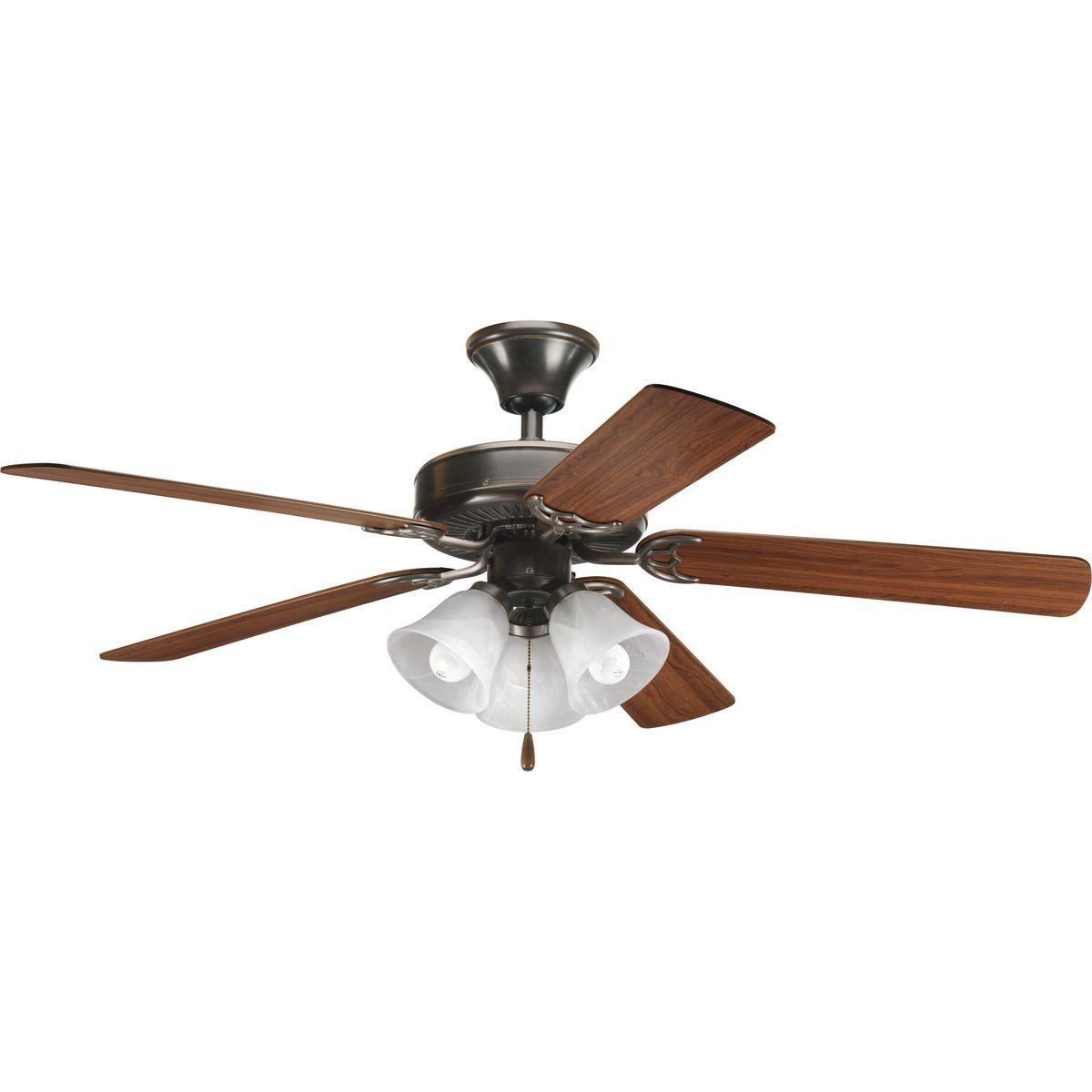 Progress Lighting AirPro Builder 52 in. Indoor Antique Bronze Ceiling Fan