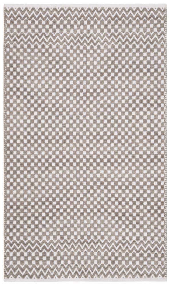 Boston BOS686 Flat Weave Indoor Accent Rug - Taupe - 3'x5' - Safavieh