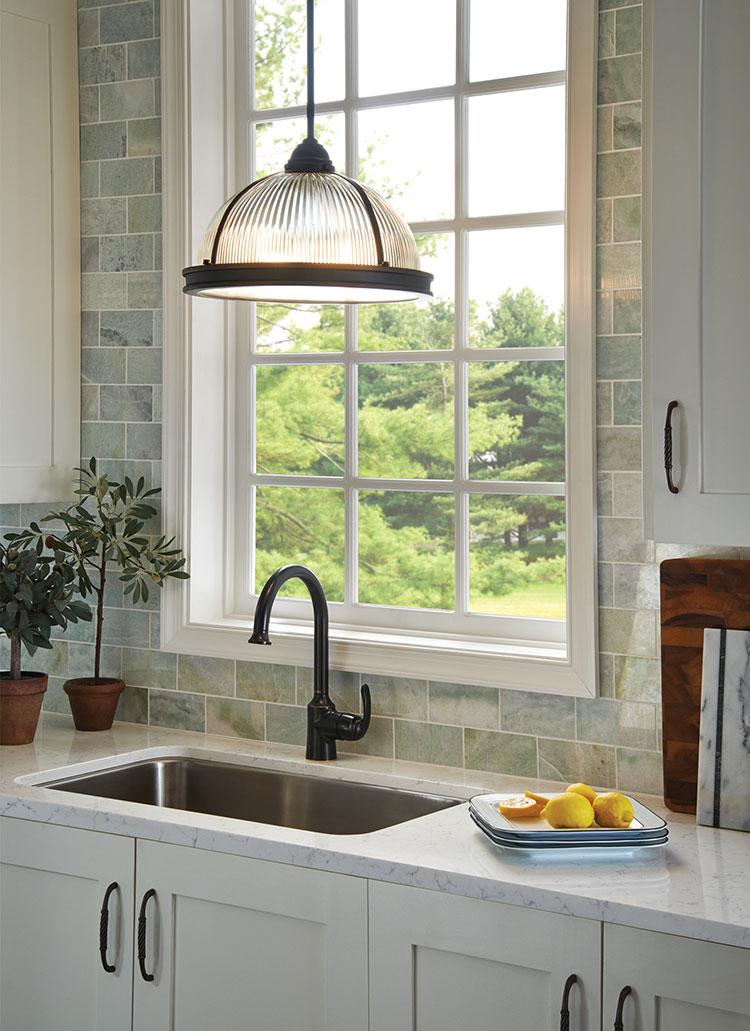 Autumn Bronze Prismatic Glass 2-Light Pendant