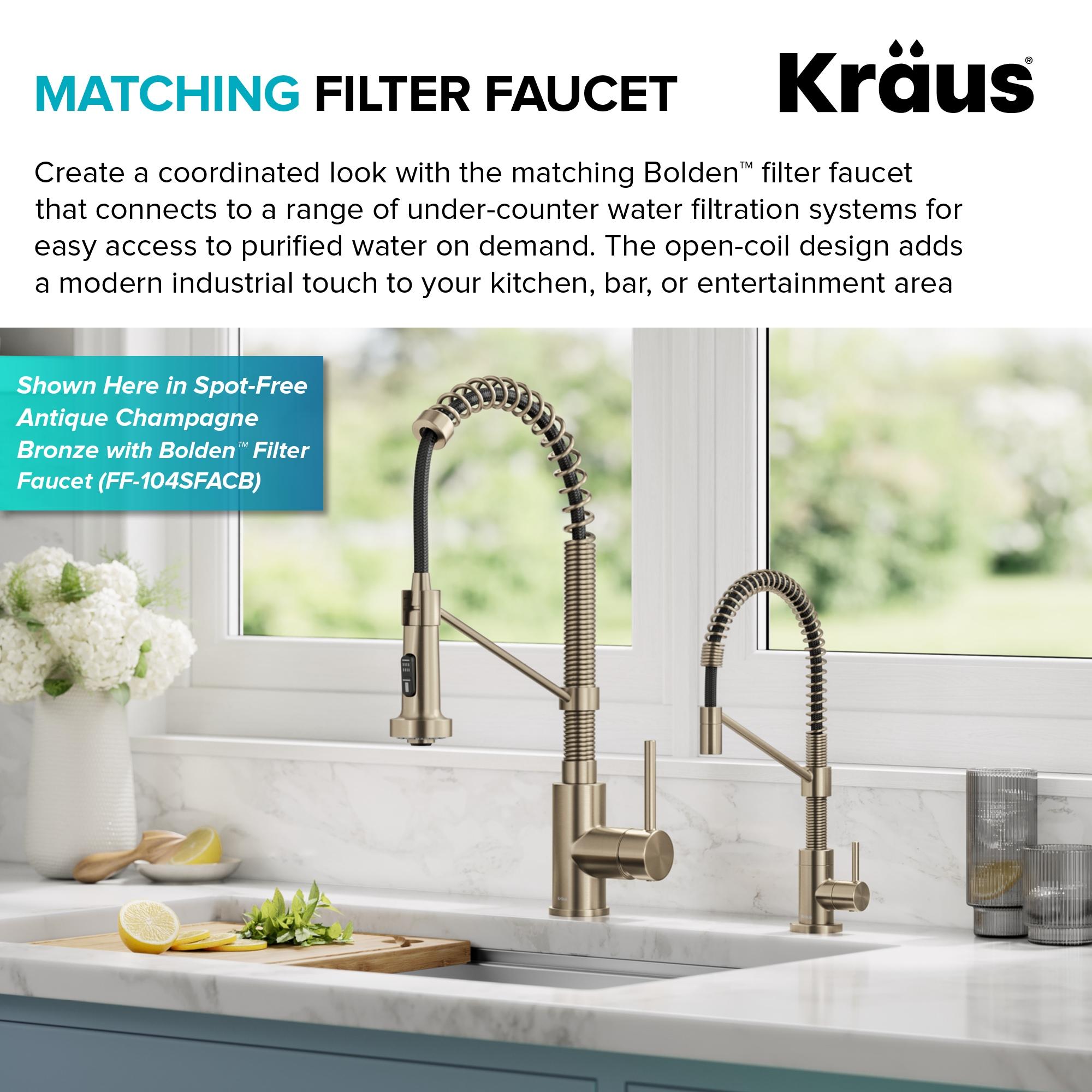 KRAUS Bolden Commercial Style 2-Function Single Handle Pull Down Kitchen Faucet