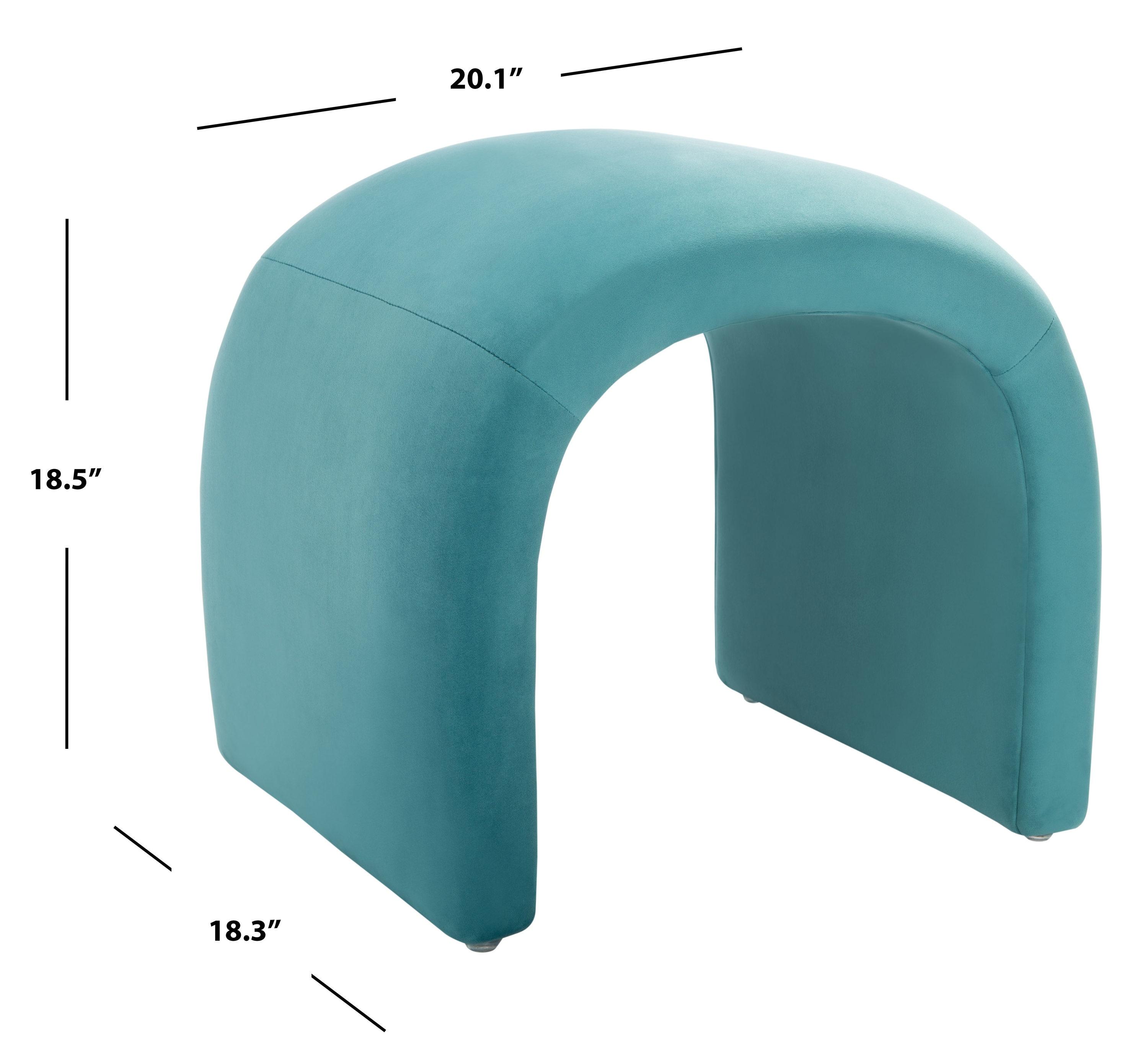 Kibo Ottoman - Sea Blue - Safavieh