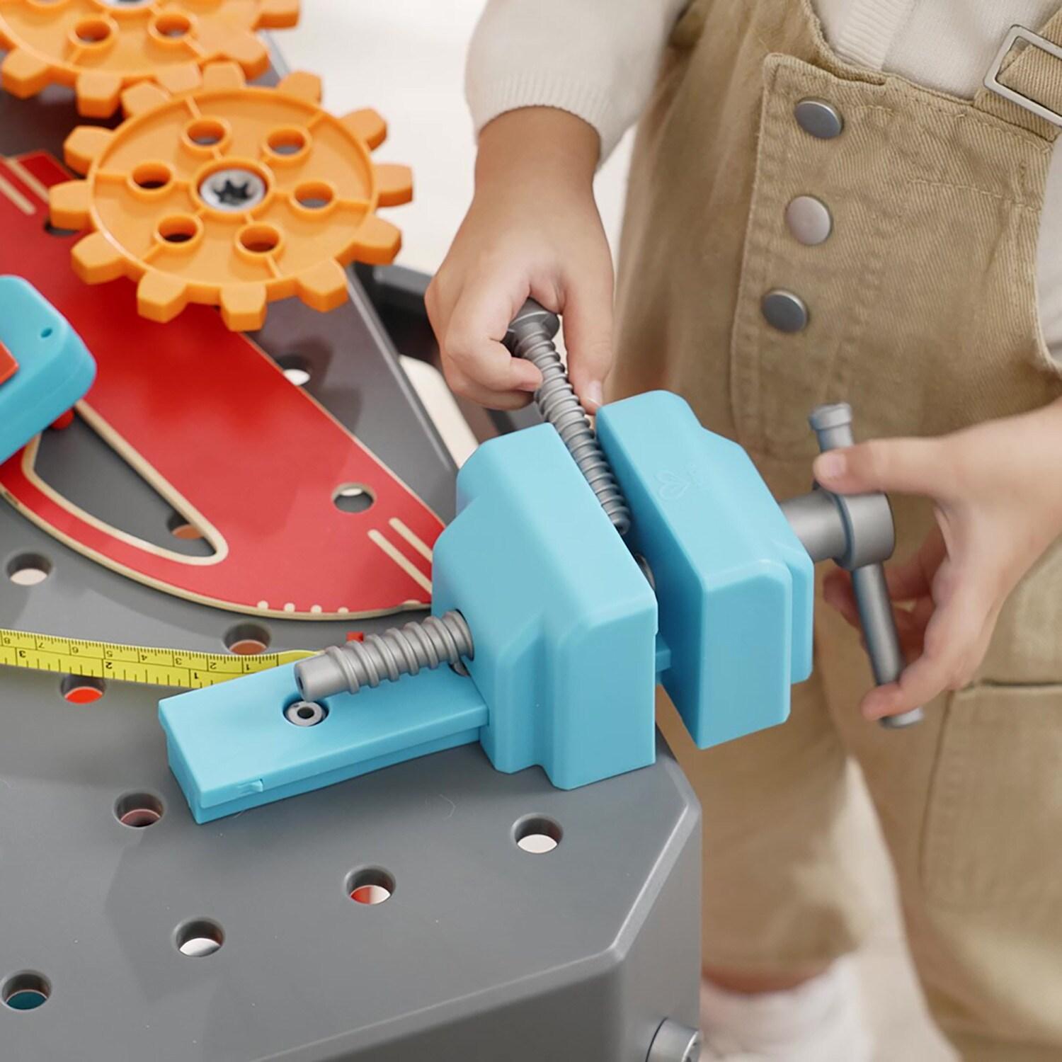 Hape: Junior Inventor: Vehicle Service & Repair Workbench - 71pc, Ages 3+