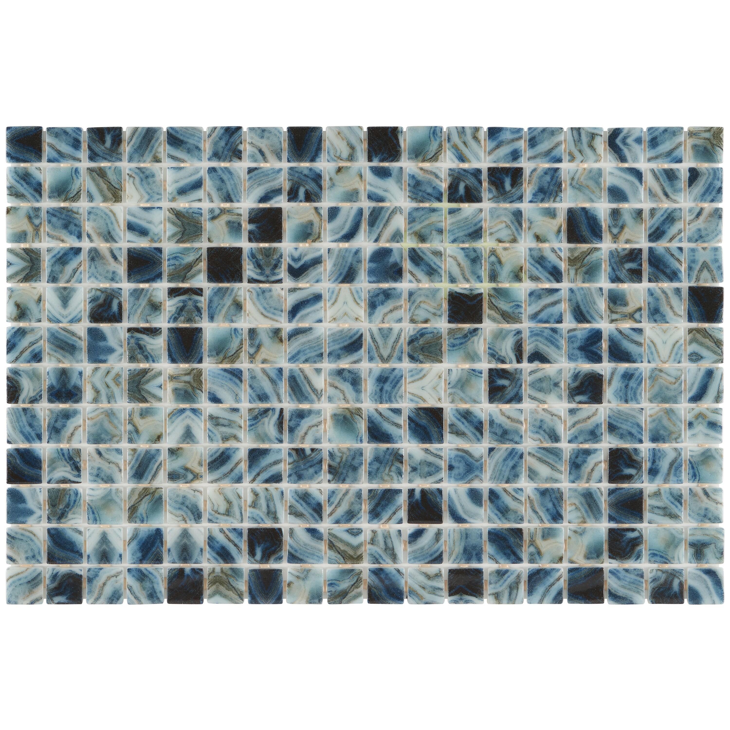 Rapids 1" x 1" Glass Grid Mosaic Wall & Floor Tile