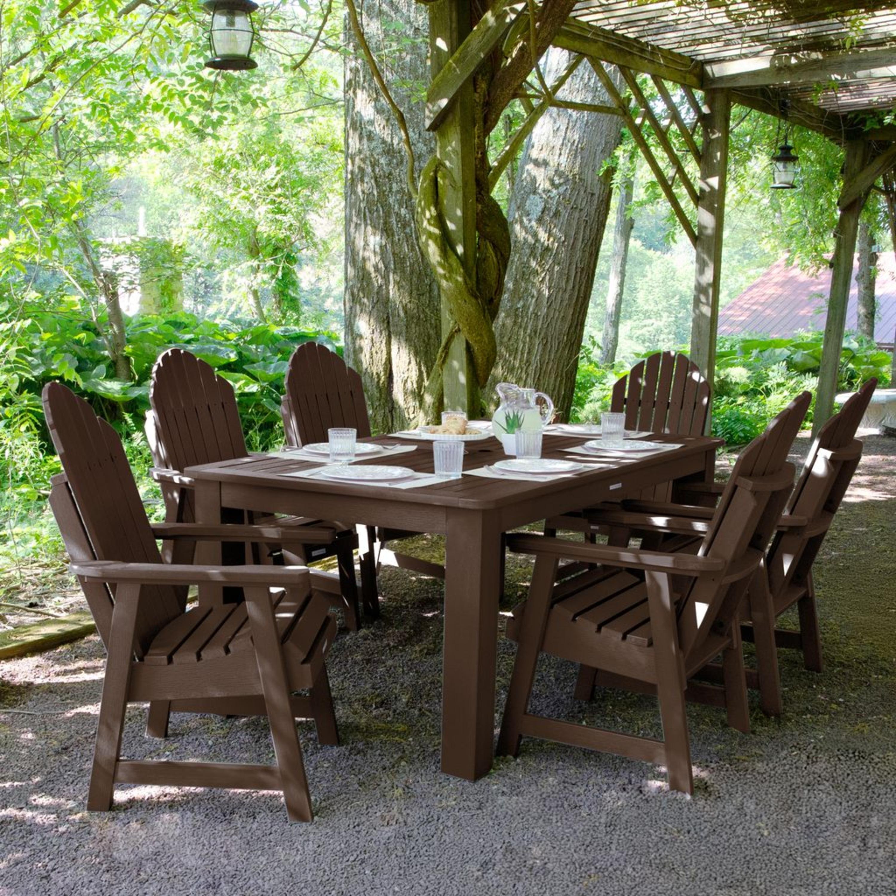 Highwood 7-pc Hamilton Dining Set - 42" x 72" Rectangle Table, Dining Height, Outdoor, Eco-friendly, Synthetic Wood