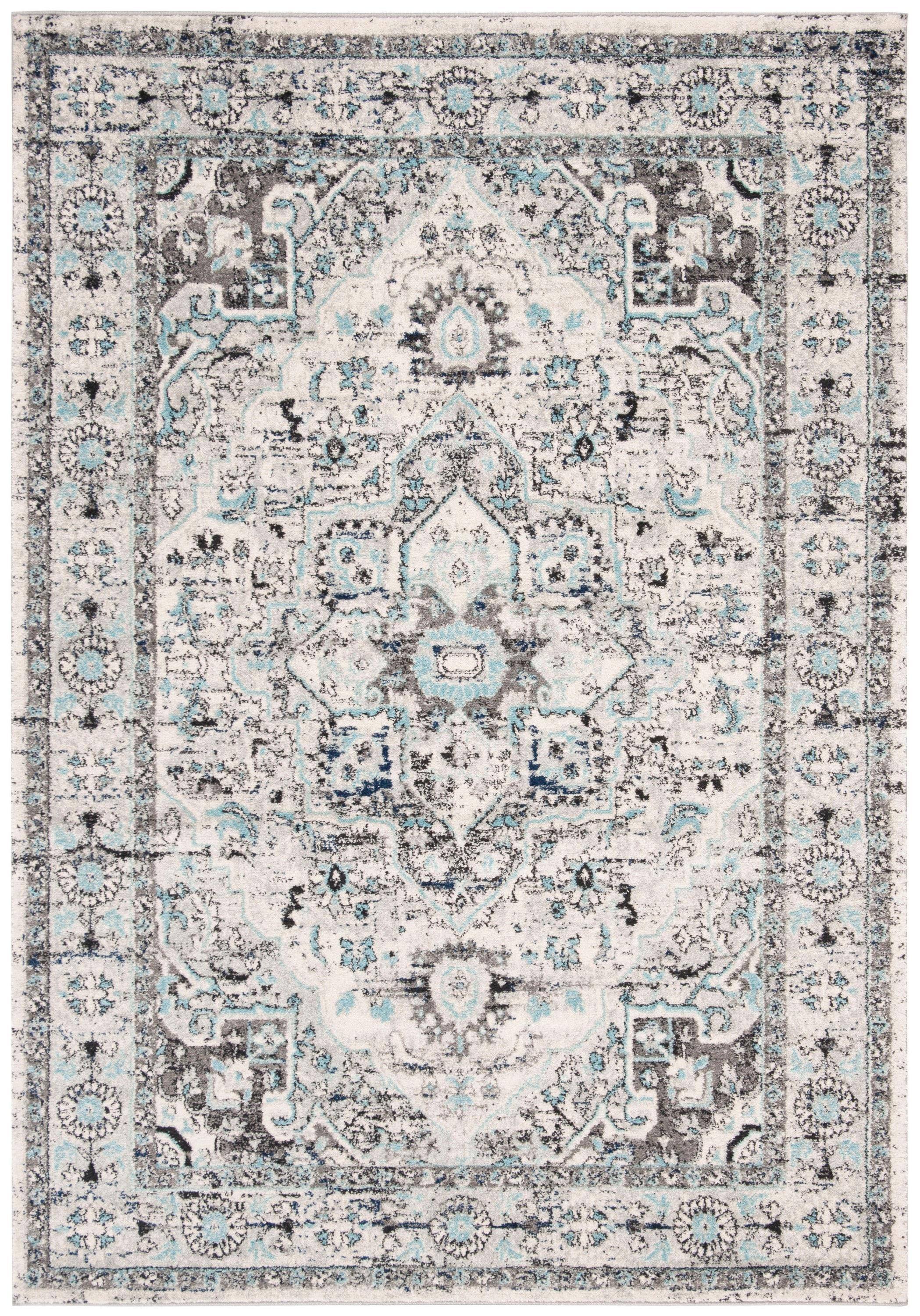 Madison 900 MAD924 Machine Made Indoor Area Rug - Light Grey/Blue - 5'3"x7'6" - Safavieh