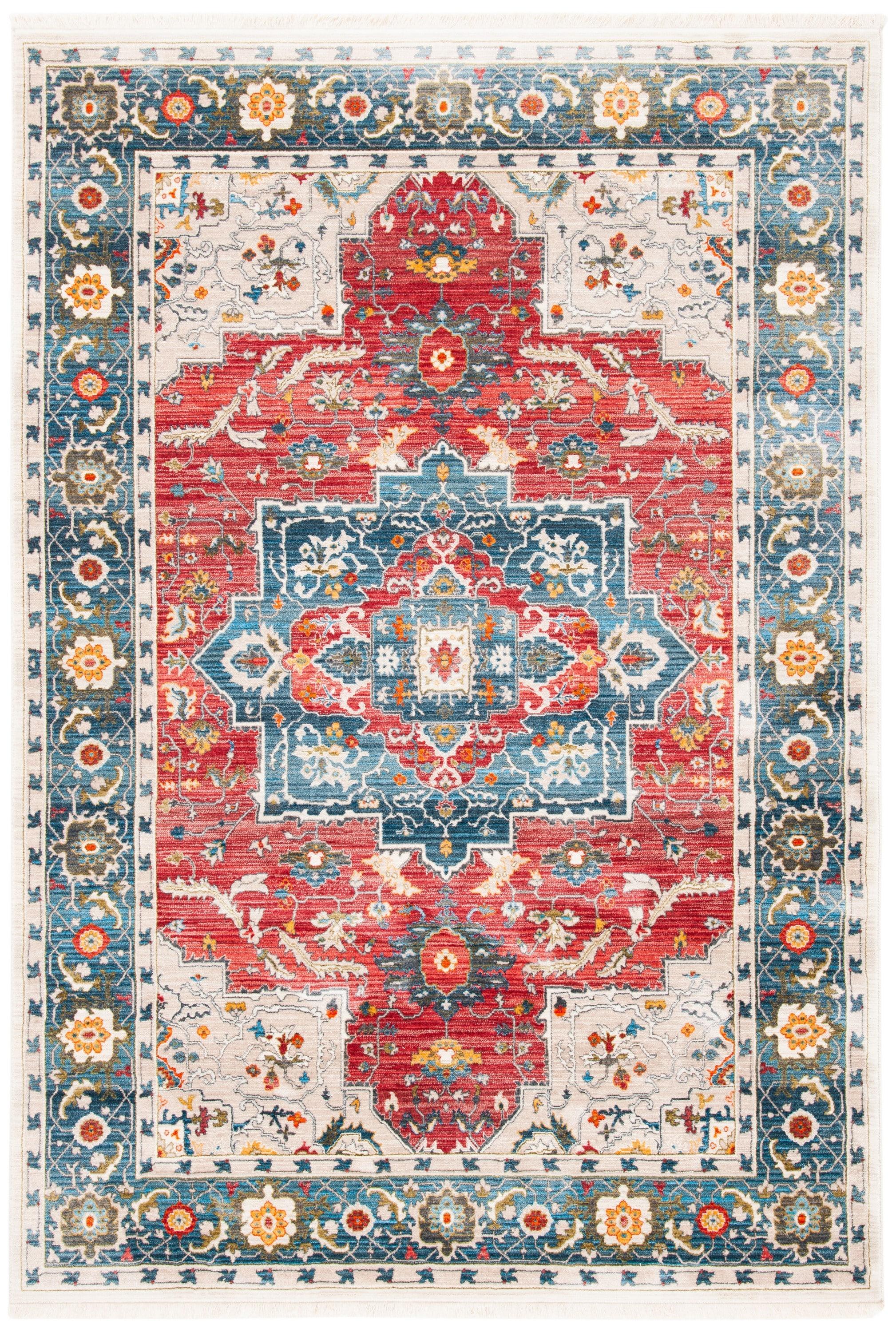 Vintage Persian VTP478 Power Loomed Area Rug - Red/Blue - 6'x9' - Safavieh.