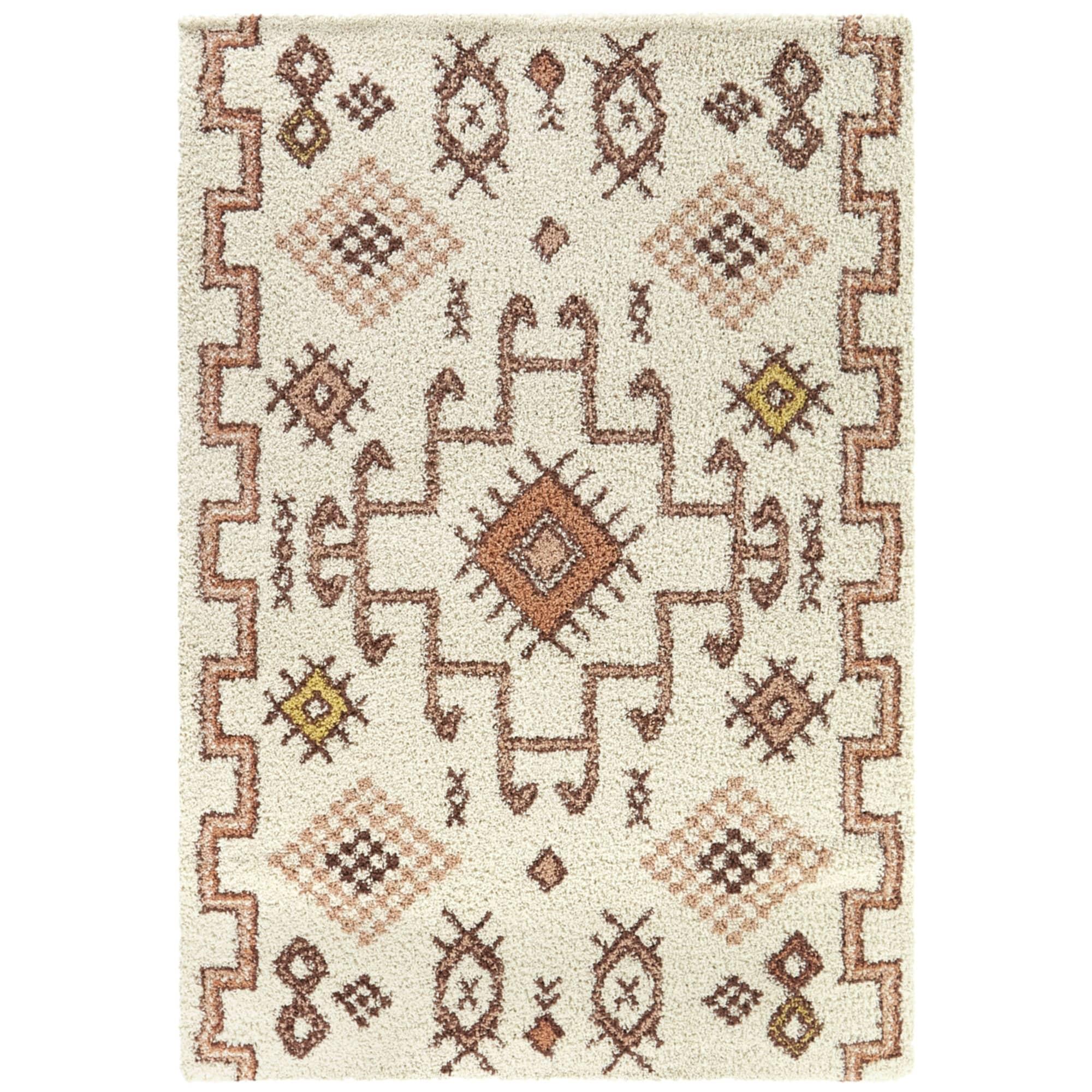 Balta Rugs 5'3"x7' Felipe Kids' Area Rug Orange: Geometric Tribal Design, Fade & Stain-Resistant, High Pile
