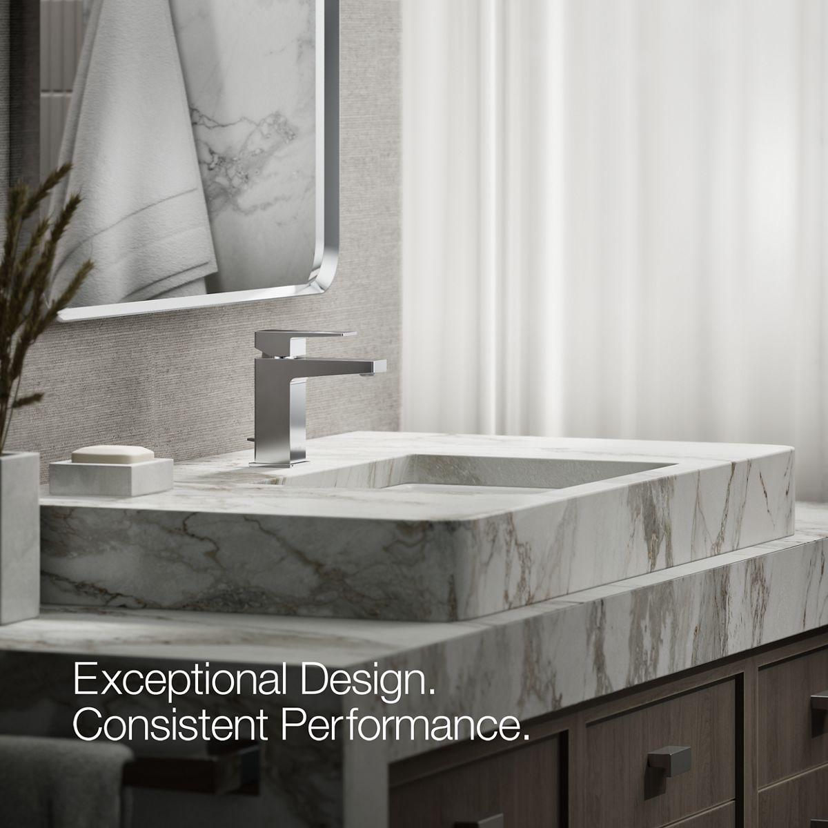 Kohler Honesty Single-Handle Bathroom Faucet with Pop-Up Drain Assembly, One Hole Bathroom Sink Faucet, 1.2 gpm
