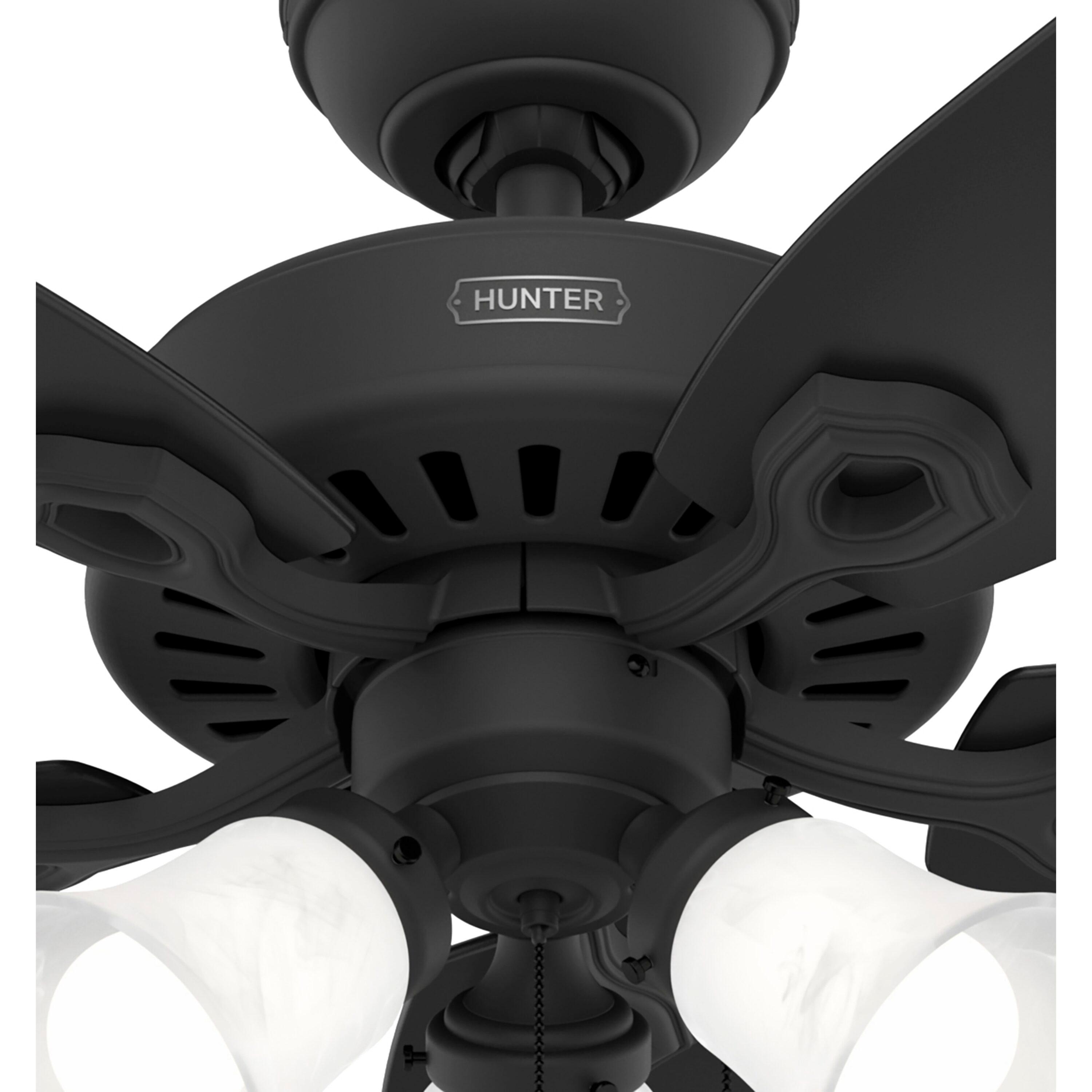 Builder Plus 52"5 - Blade Standard Ceiling Fan with Pull Chain and Light Kit Included