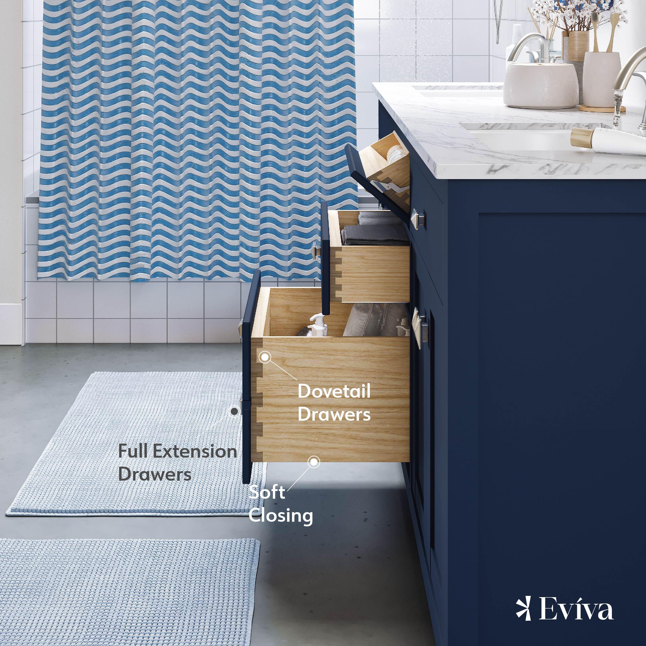 Lark Manor™ Odilion 60'' Double Bathroom Vanity with Engineered Top