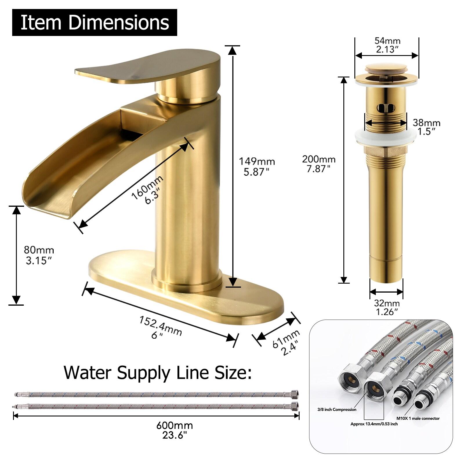 Single-Hole Single-handle Bathroom Faucet with Drain Assembly