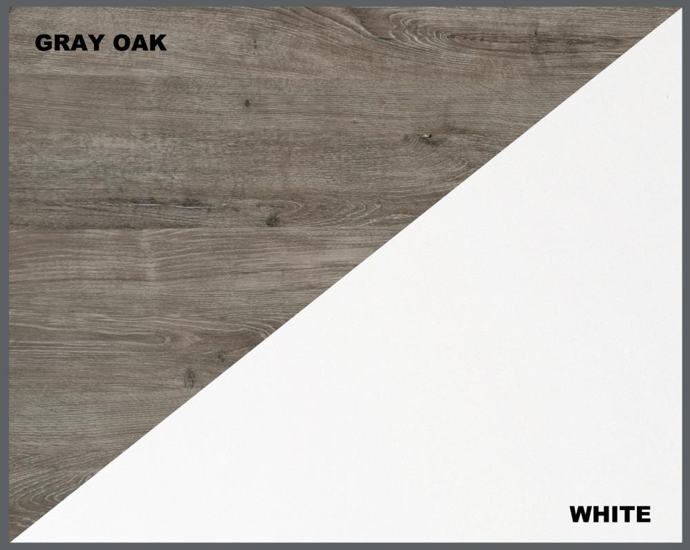 Saint Birch Ansel 56 inches L-Desk with Keyborad Pullout Tray, White