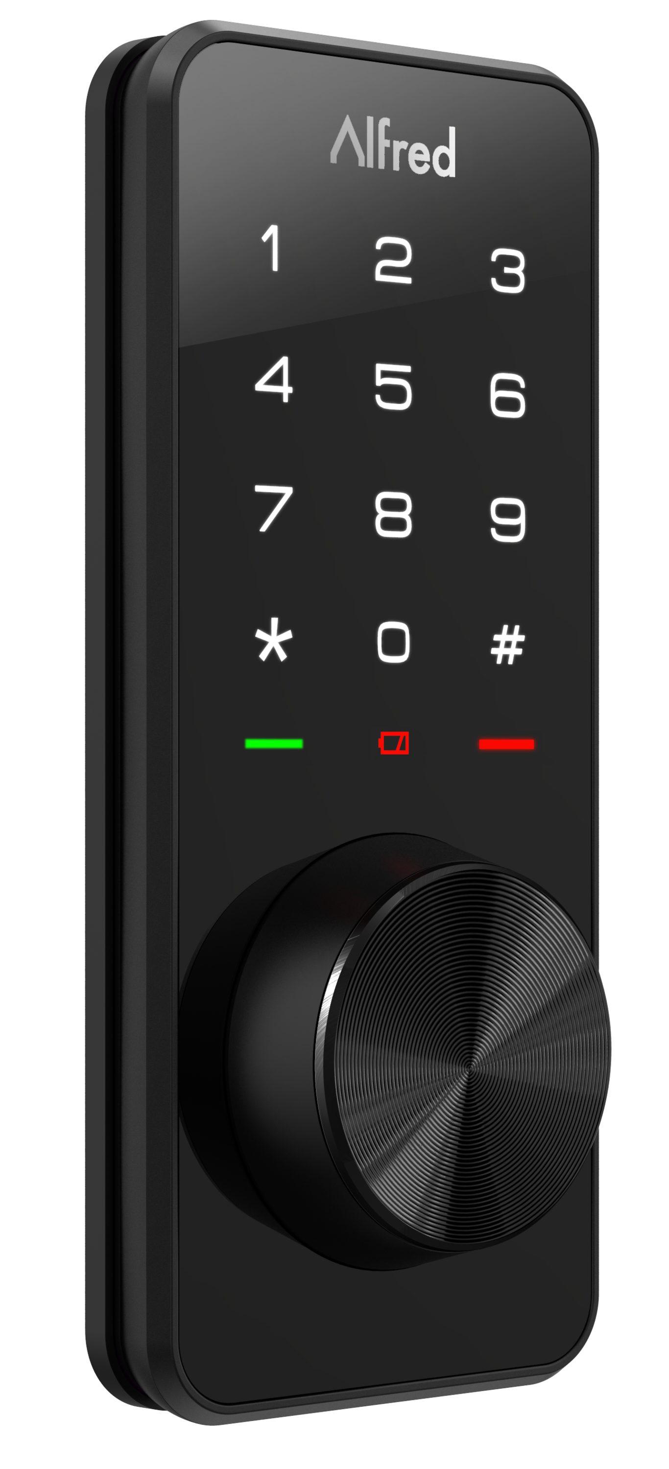 Alfred DB1 Smart Deadbolt Lock Z-Wave With Key - Black