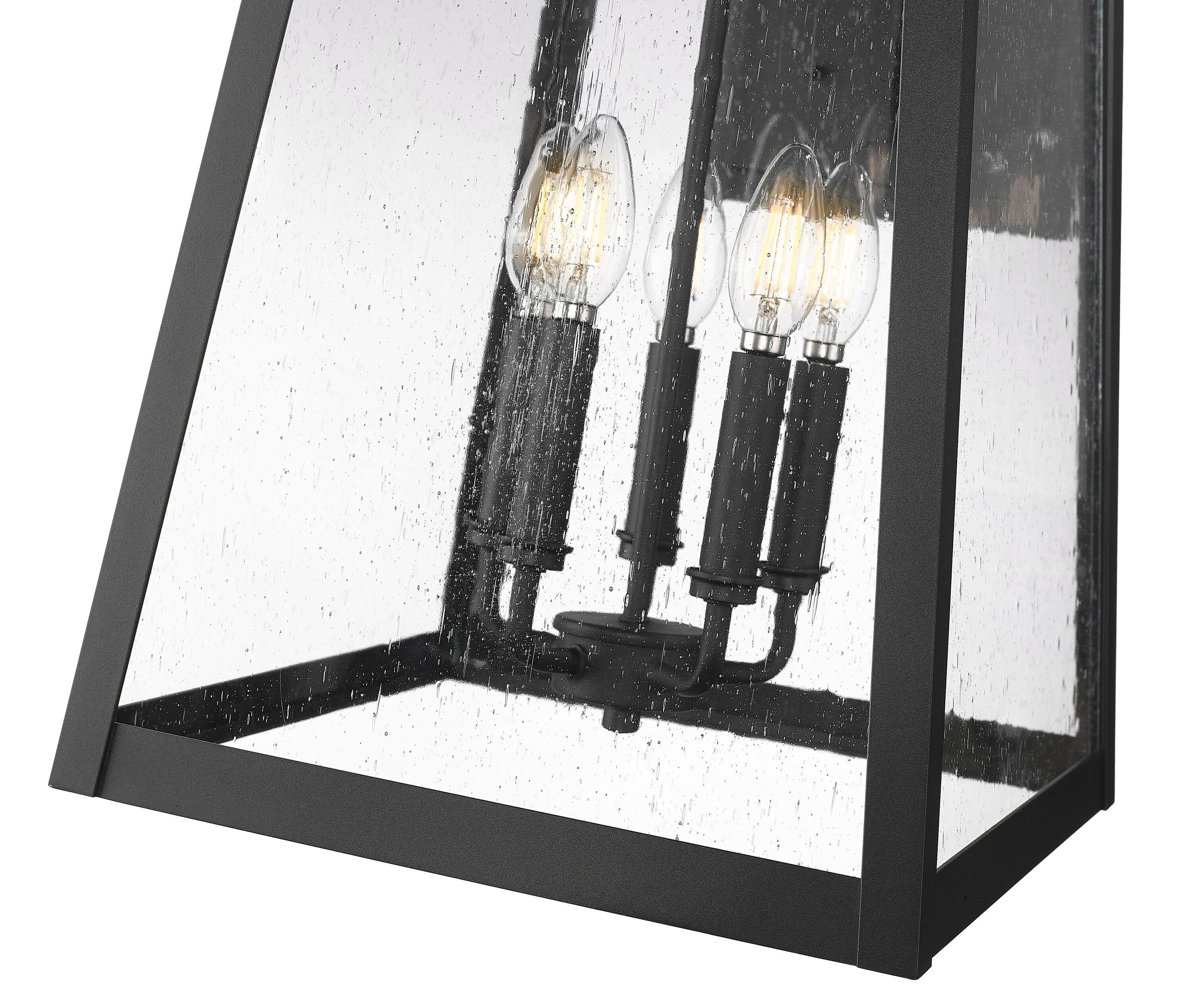 Rainer 5 Light Outdoor Wall Light in Black