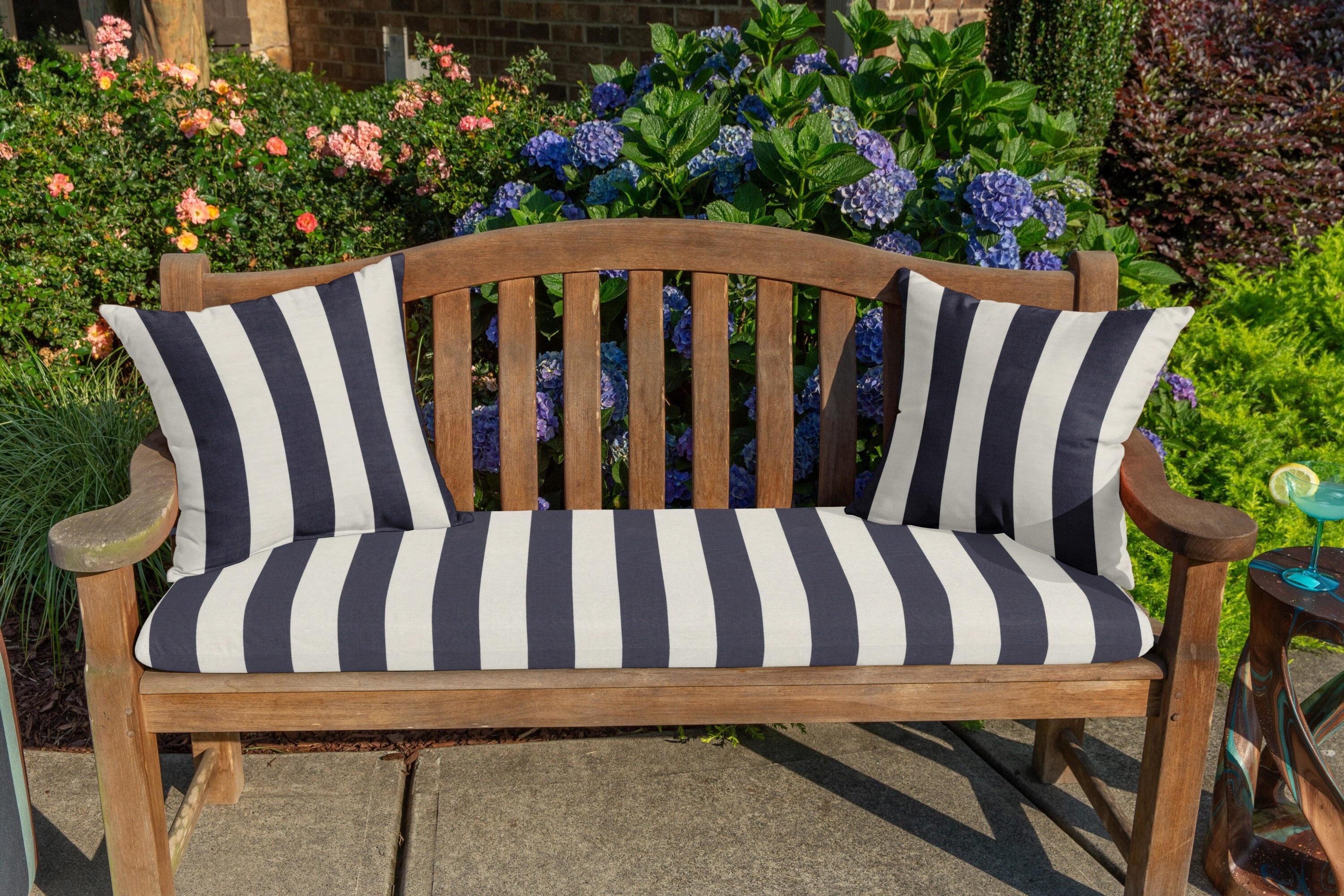 Striped Sunbrella® Indoor/Outdoor Throw Pillow