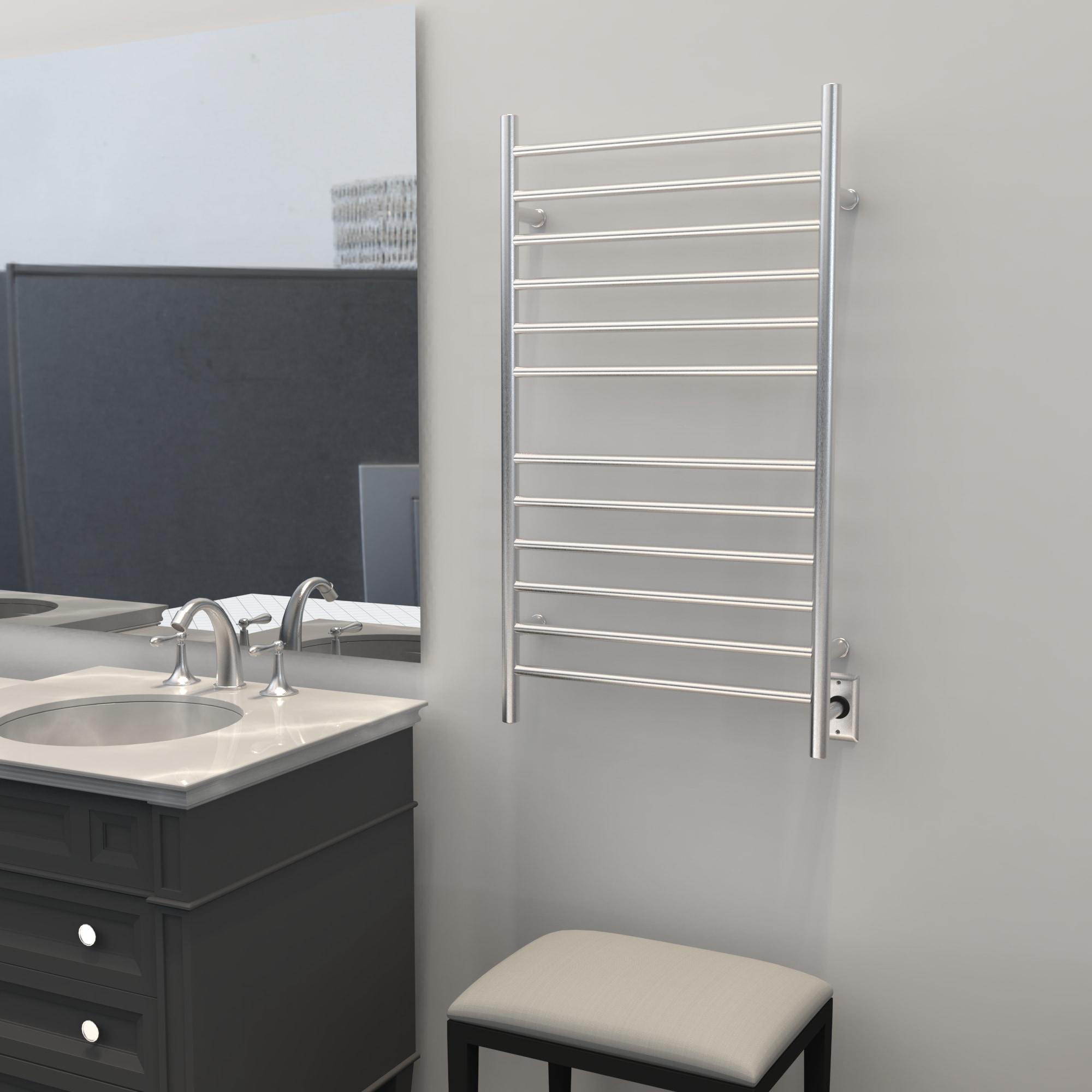 Radiant Large Curved Electric Towel Warmer Hardwired or Plug in