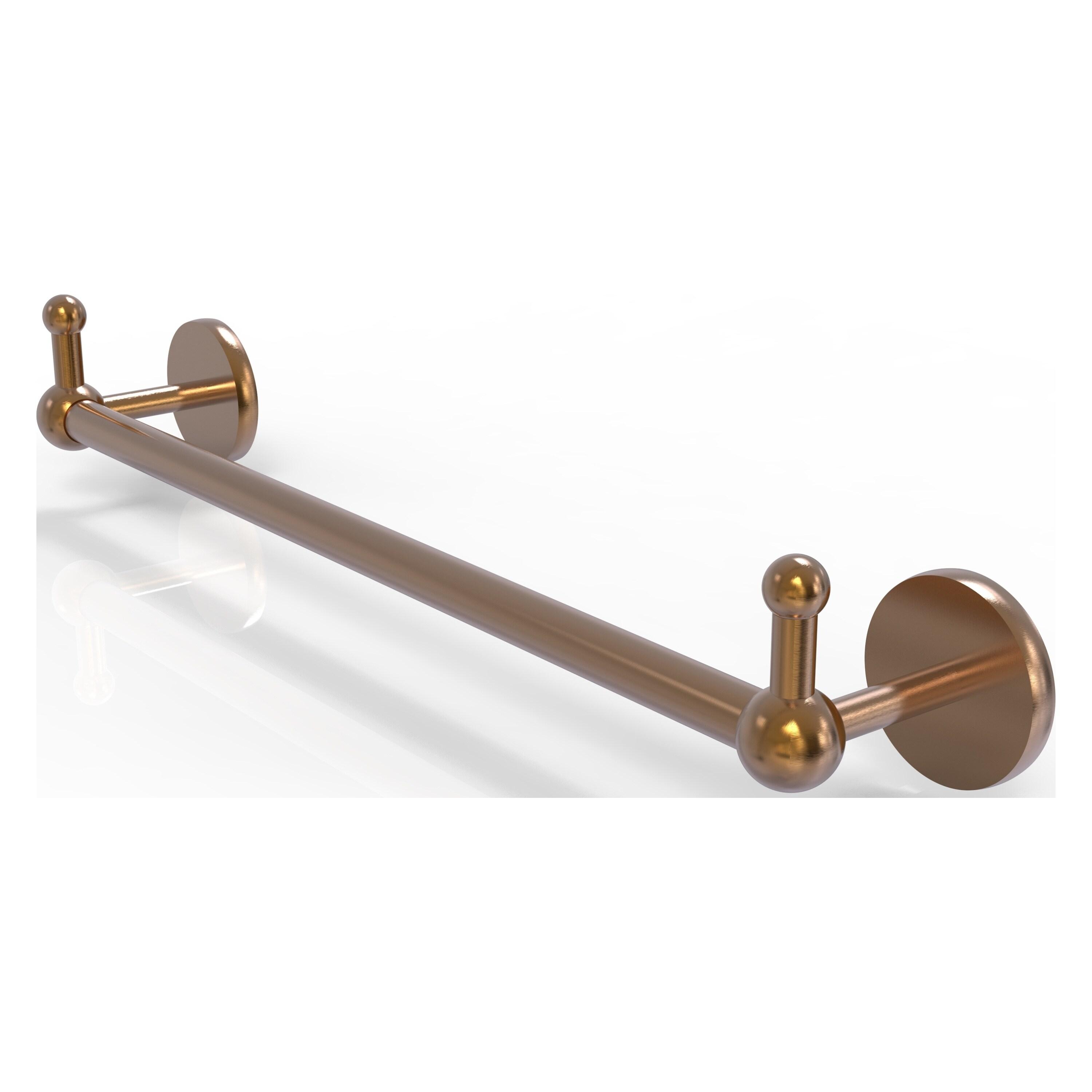 Brushed Bronze 36" Wall Mounted Towel Bar with Pegs