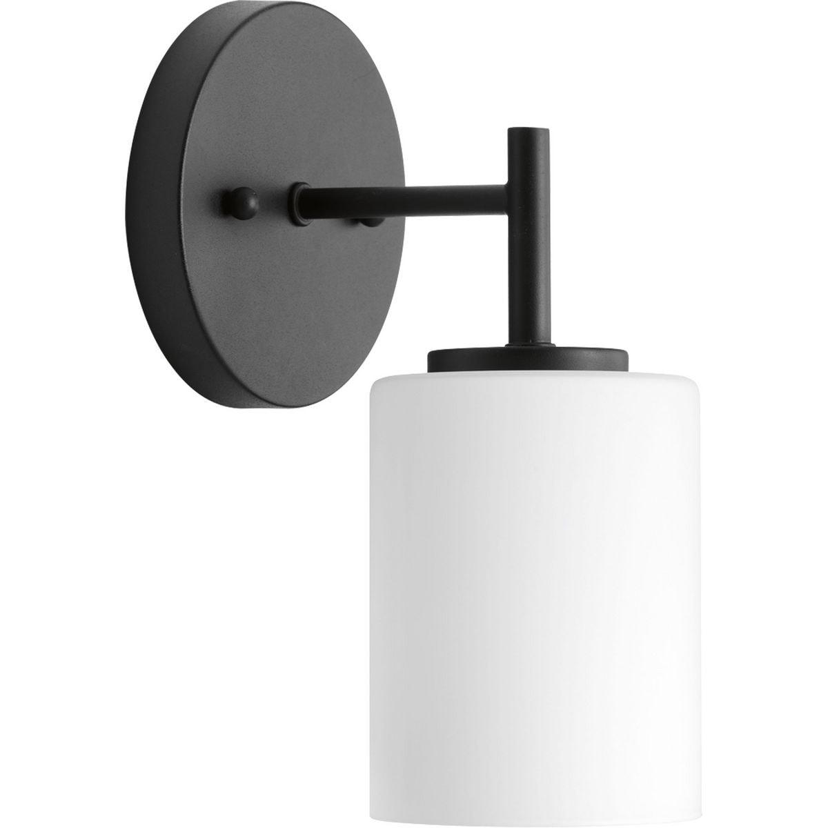 Progress Lighting Replay 1-Light Bath & Vanity, Brushed Nickel, Porcelain, Up/Down Mounting, Shade Included