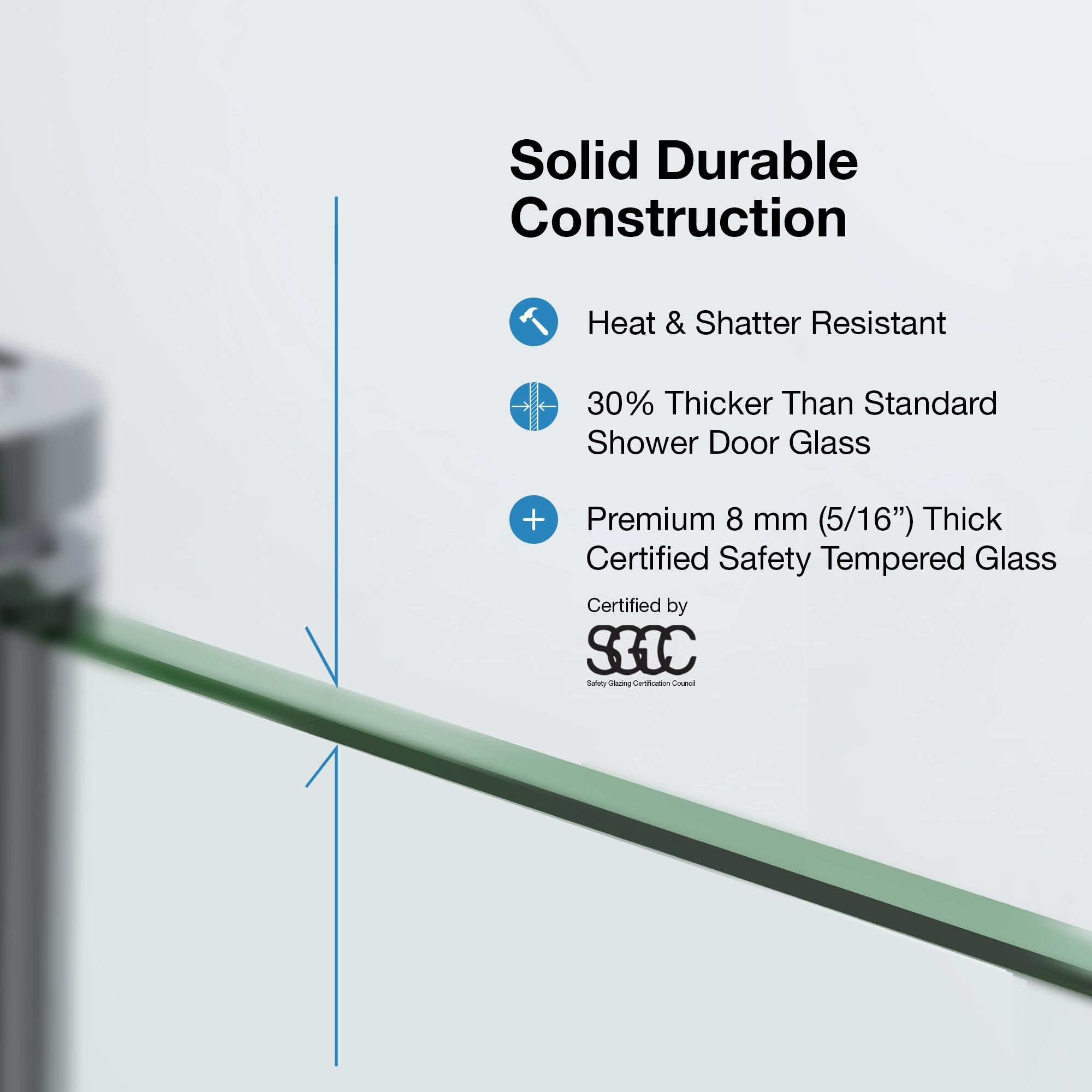 OVE Decors Bel Soft Close 60" x 78" Frameless Sliding Soft Close Shower Door