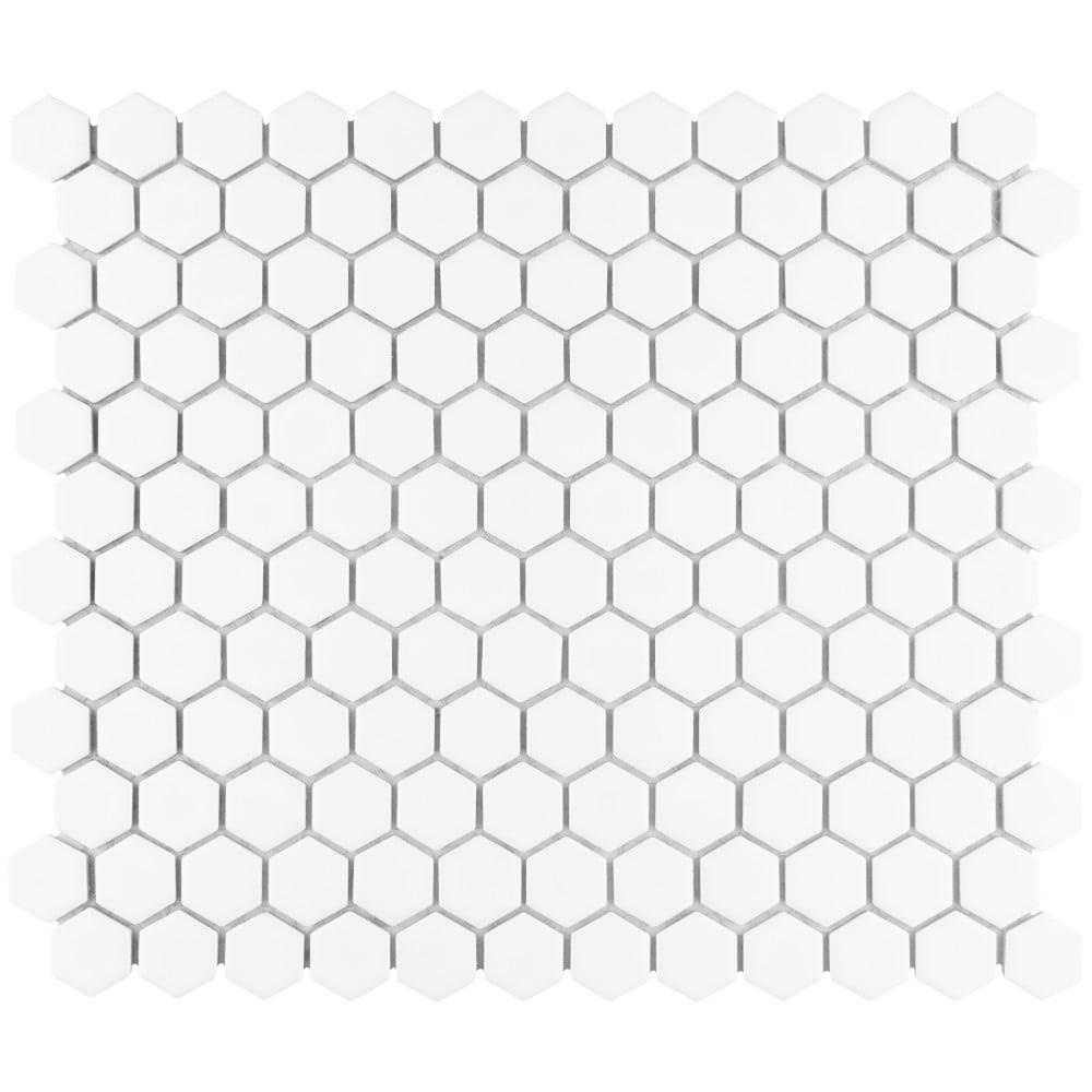 Hudson 1" Hex 11-7/8 " x 13-1/4 " Porcelain Mosaic Floor and Wall Tile