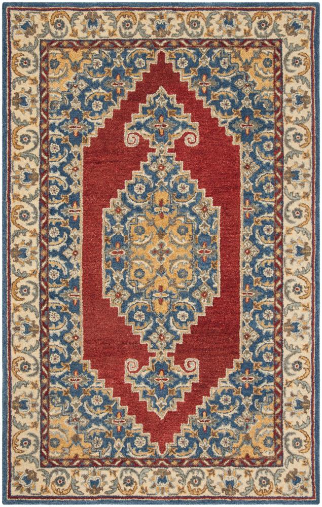 Antiquity AT505 Hand Tufted Area Rug - Blue/Red - 5'x8' - Safavieh.