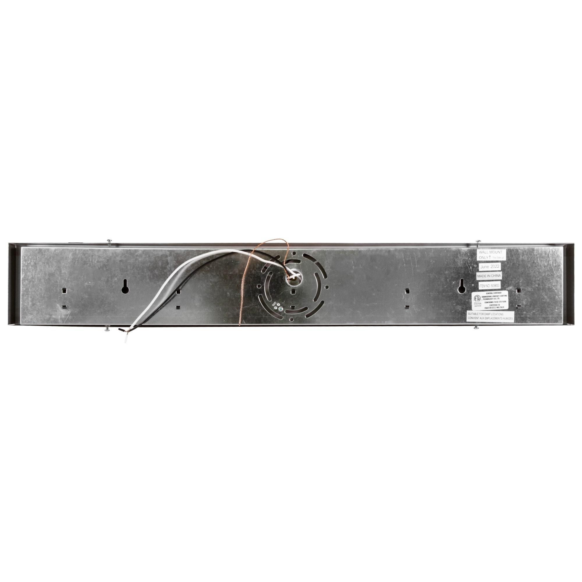 Design House 588582-BLK 5-Light Vanity Strip Light Contemporary Dimmable for Bathroom, Bedroom, Makeup Vanity, Matte Black